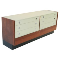 Drylund Denmark Rosewood Double Dresser with Lacquered Drawer Fronts