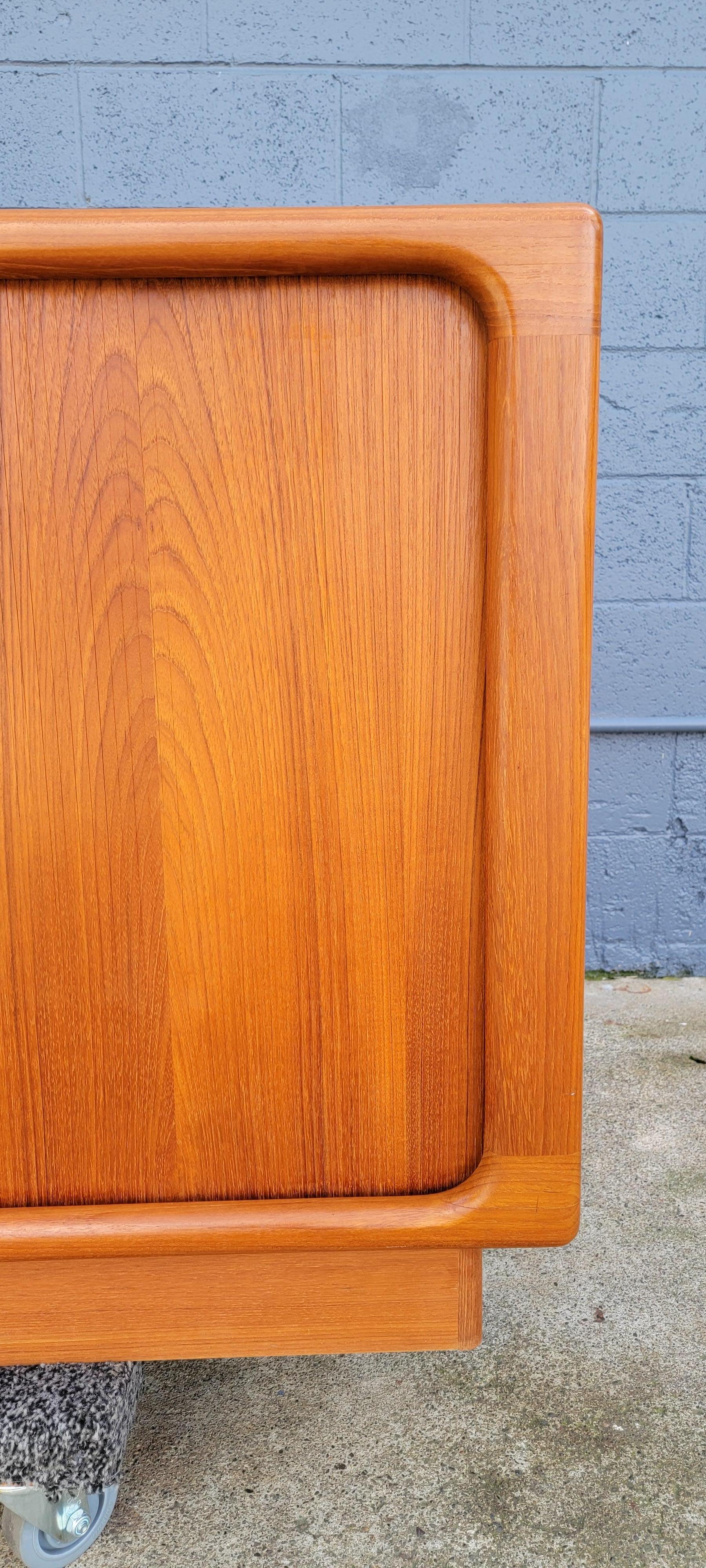 20th Century Drylund Teak Tambour Door Credenza