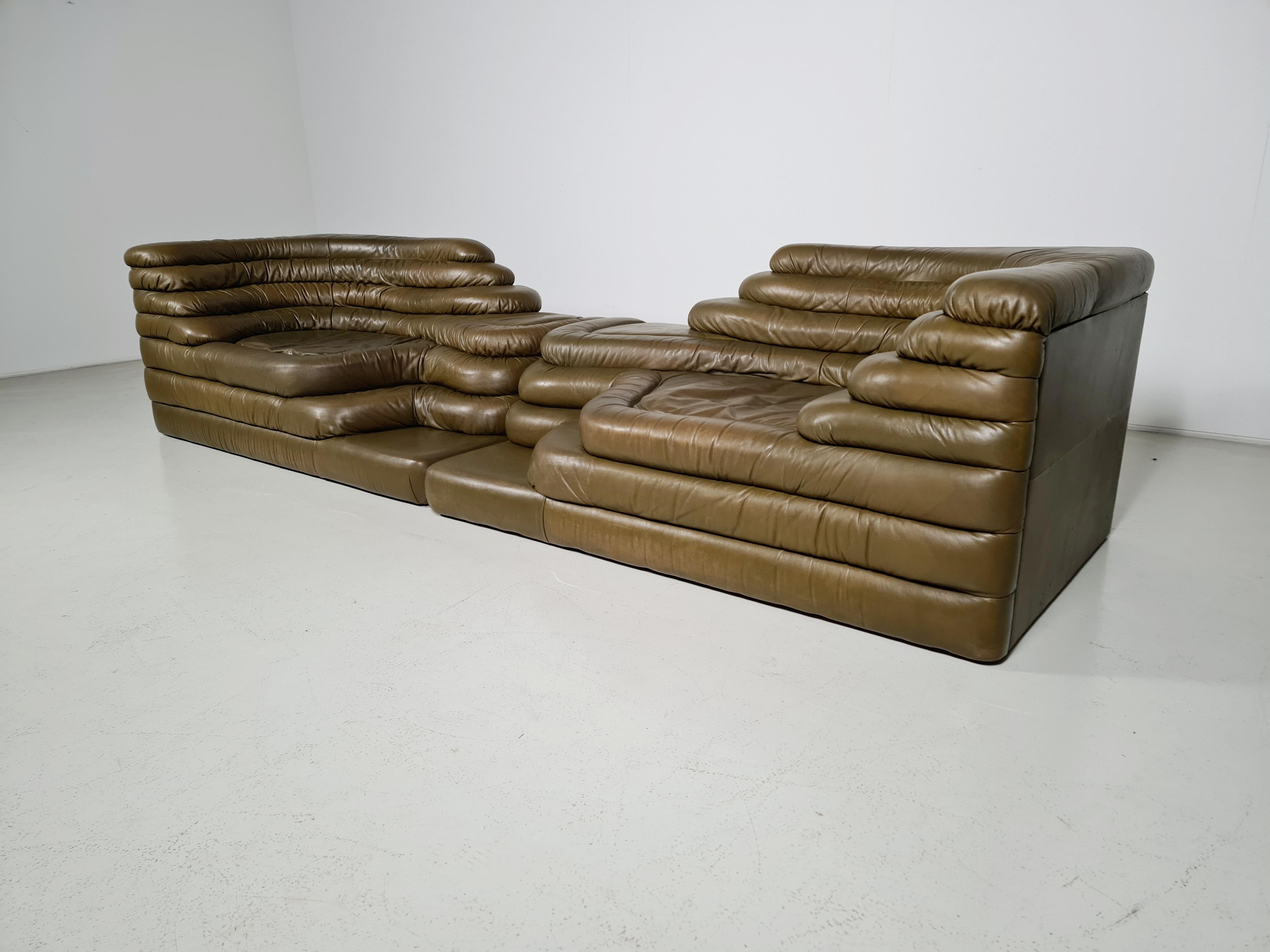 European DS-1025 Terrazza Sofa's by Ubald Klug for De Sede, 1970s