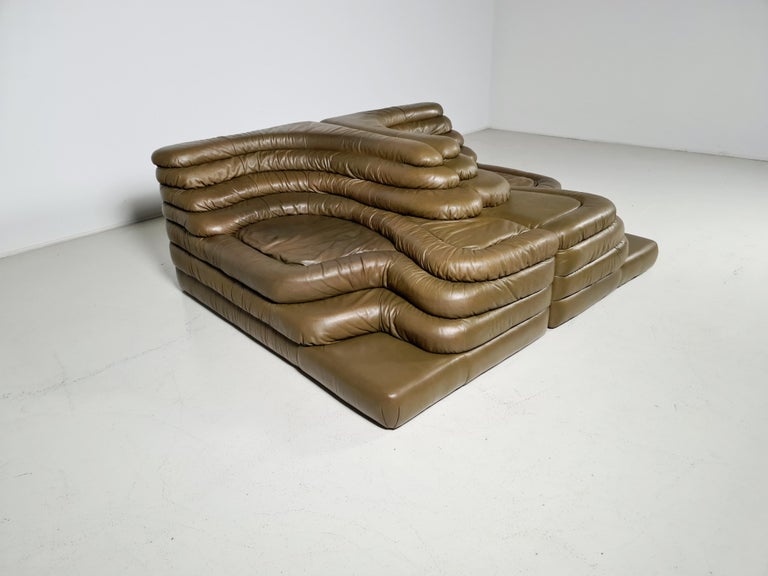 DS-1025 Terrazza Sofa's by Ubald Klug for De Sede, 1970s In Good Condition For Sale In amstelveen, NL