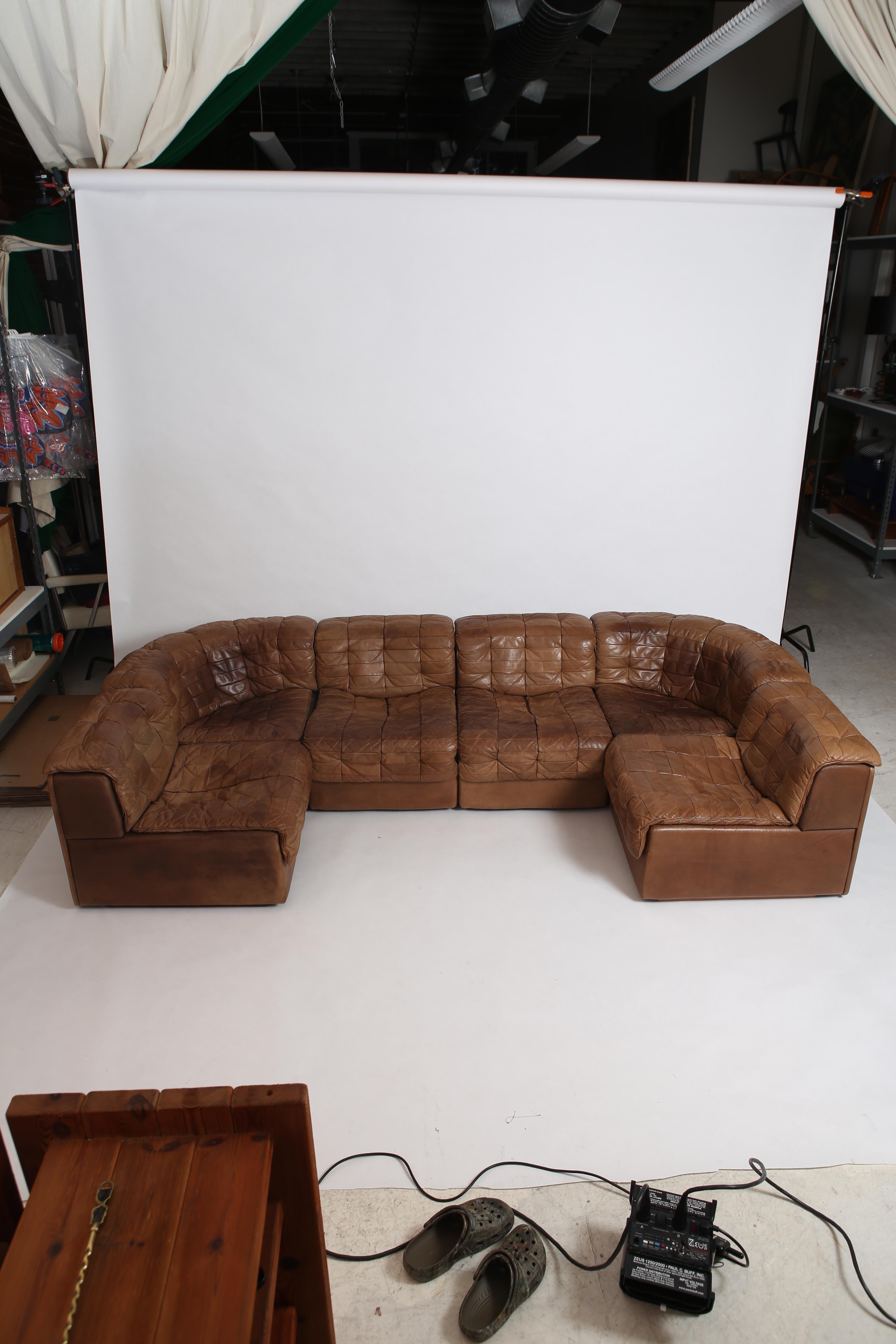 20th Century DS 11 Modular Leather Sofa by DeSede Switzerland 1970s