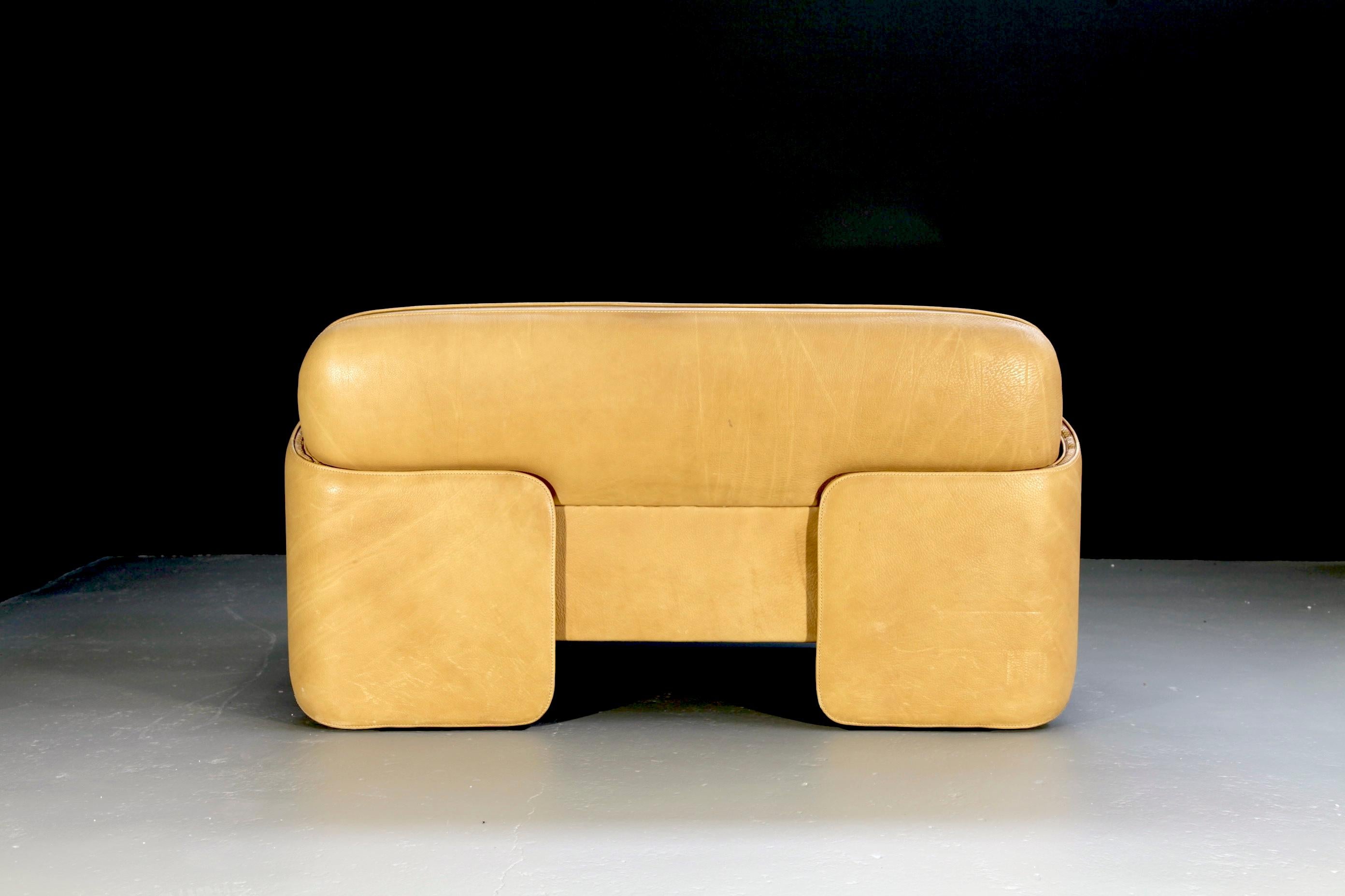 Mid-Century Modern DS 125 sofa designed by Gerd Lange for Desede, 1970s For Sale