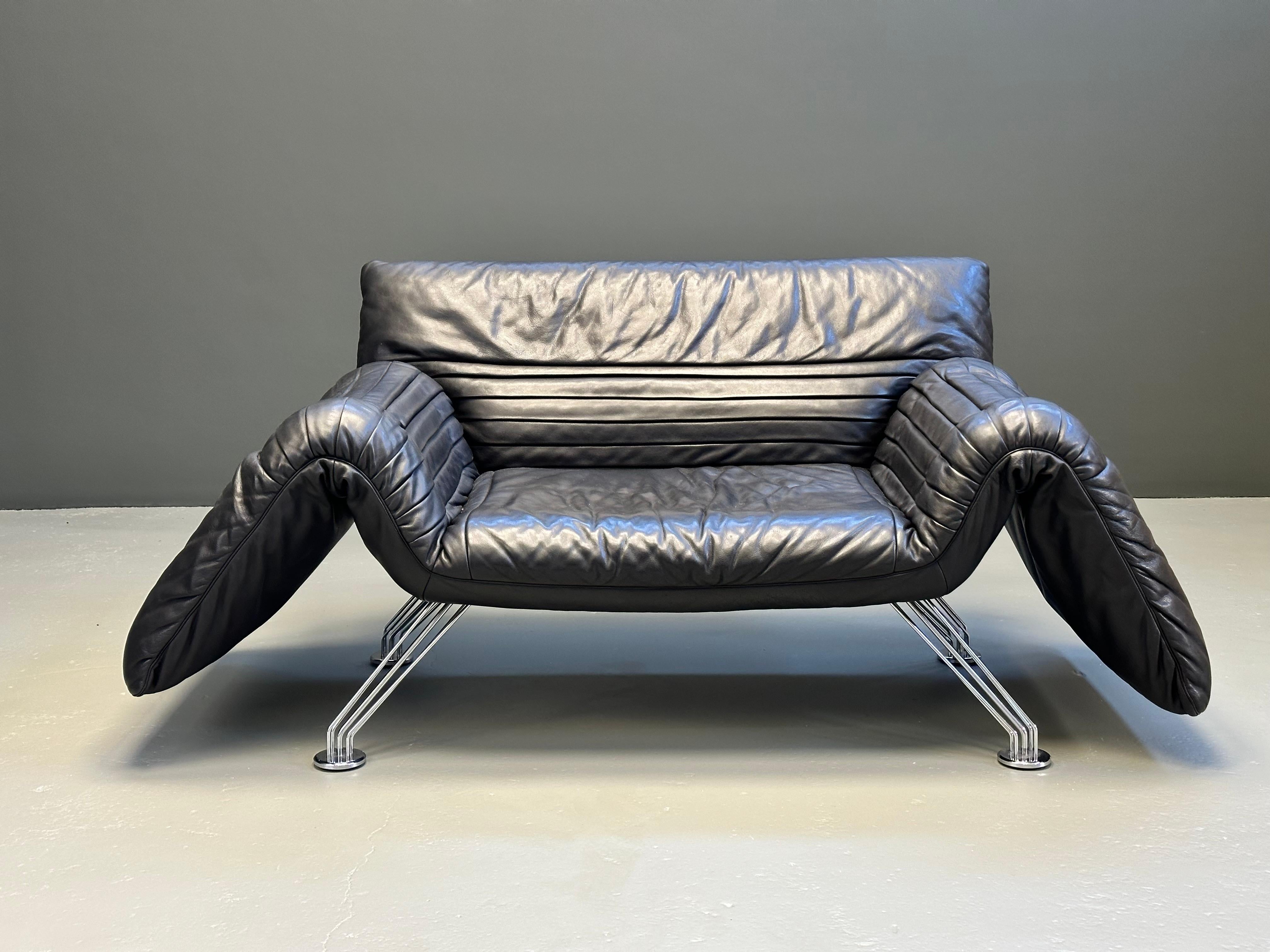 DS 142 sofa designed by Winfried Totzek for Desede, 1980s In Good Condition In Leuven, Vlaams Gewest