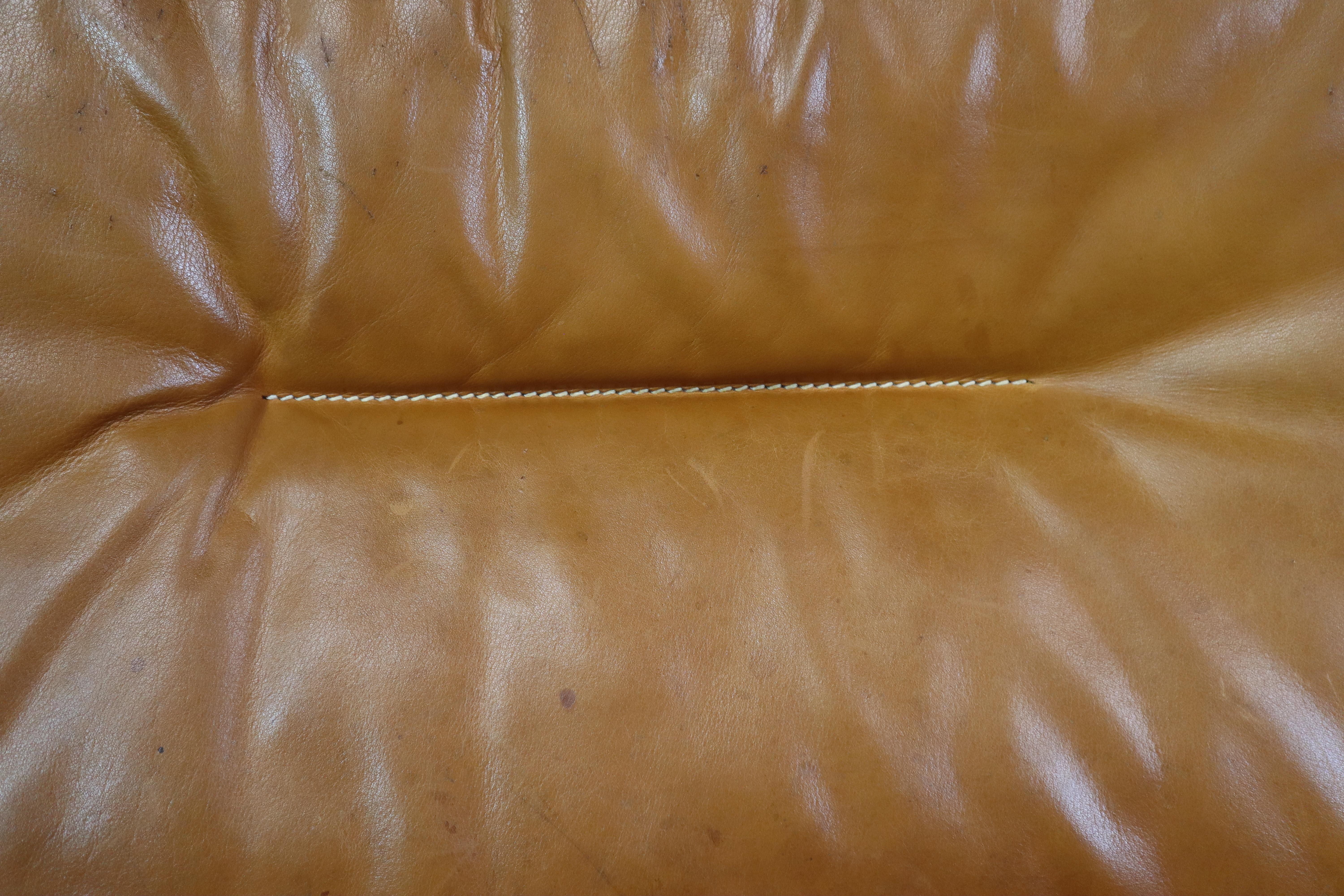 DS-16 Canapé en cuir cognac par De Sede Suisse, 1970 en vente 7