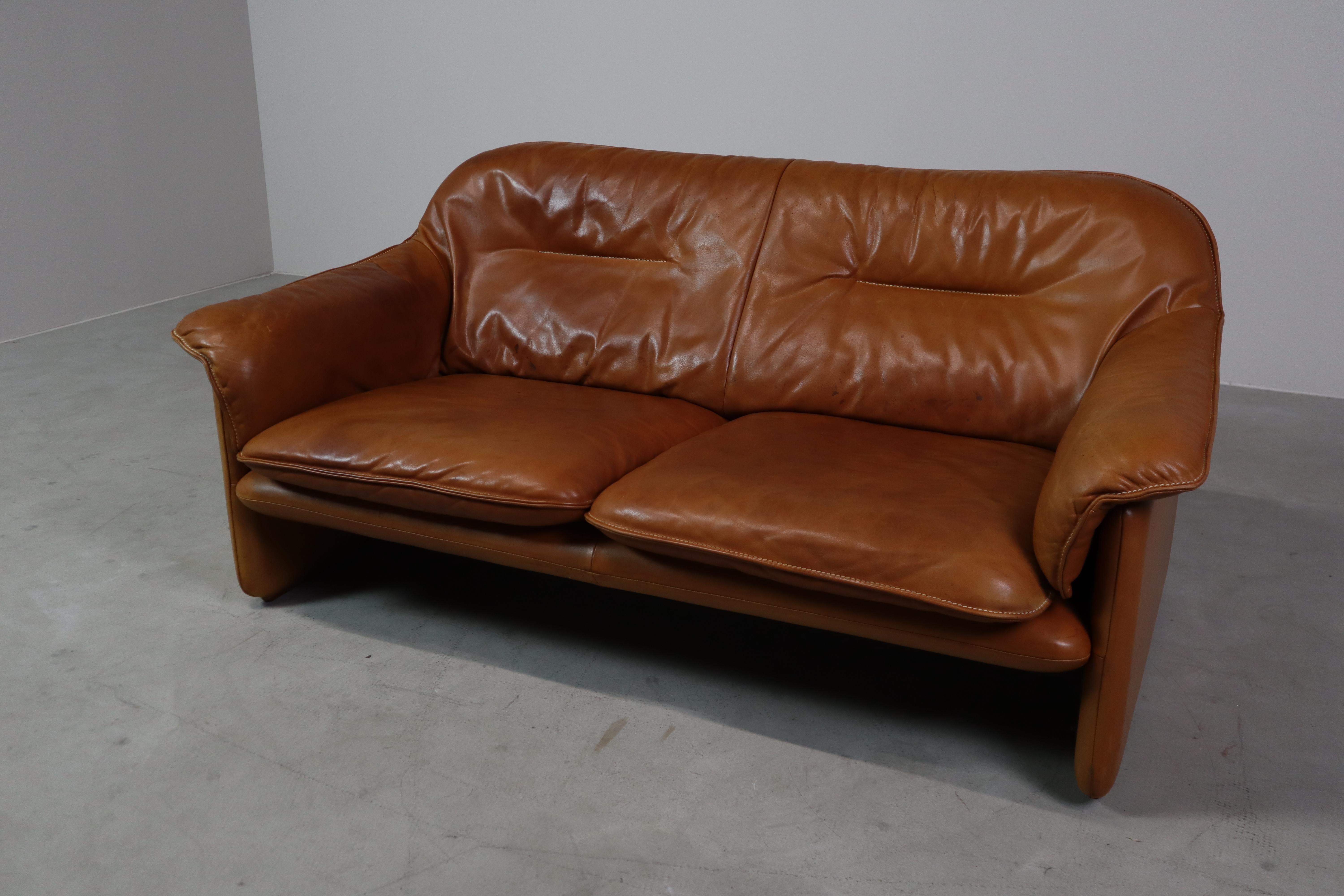 DS-16 Canapé en cuir cognac par De Sede Suisse, 1970 en vente 9