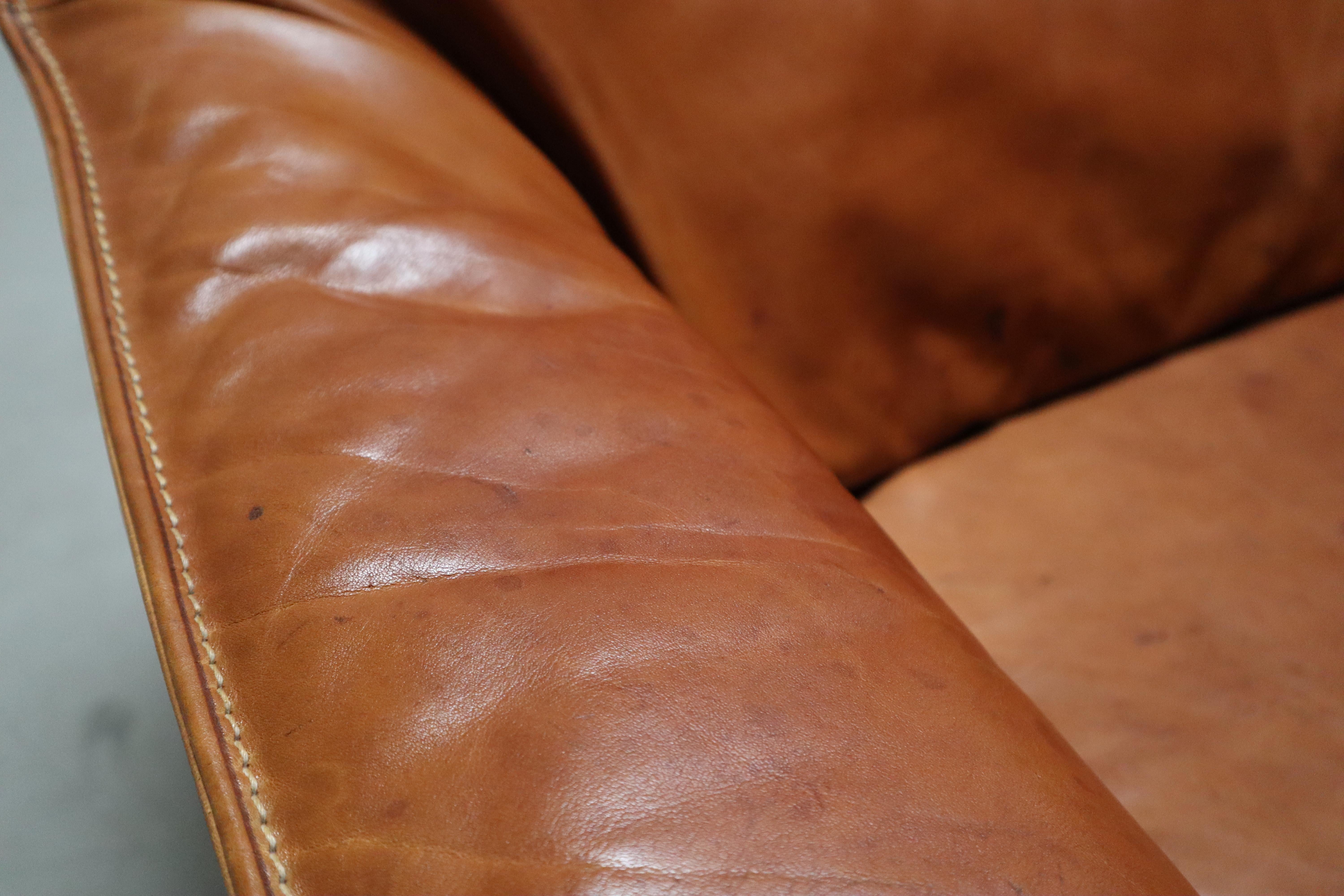 Cuir DS-16 Canapé en cuir cognac par De Sede Suisse, 1970 en vente