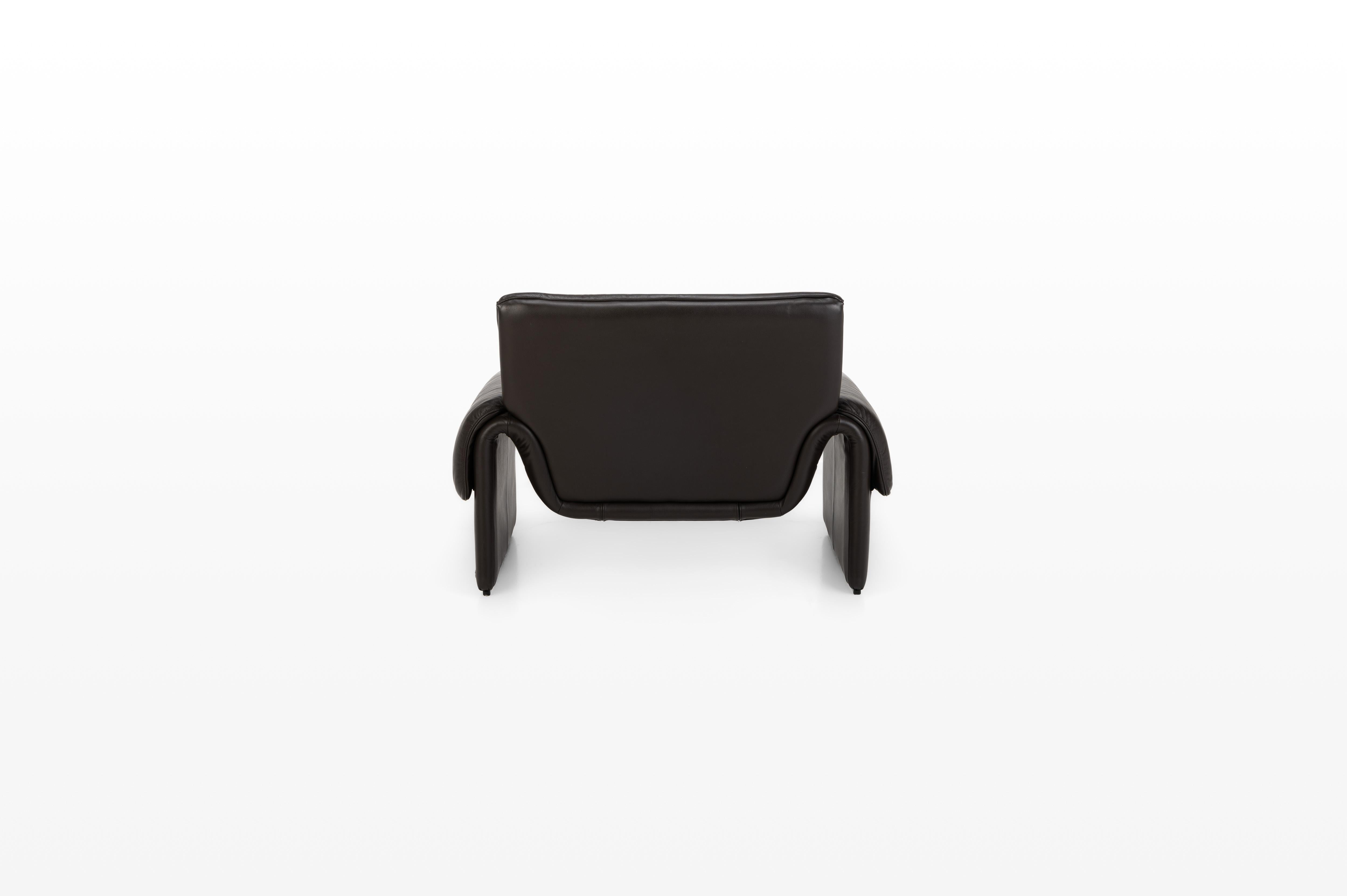 DS-2011 Armchair by De Sede, dark brown leather lounge In Good Condition For Sale In Ranst, VAN