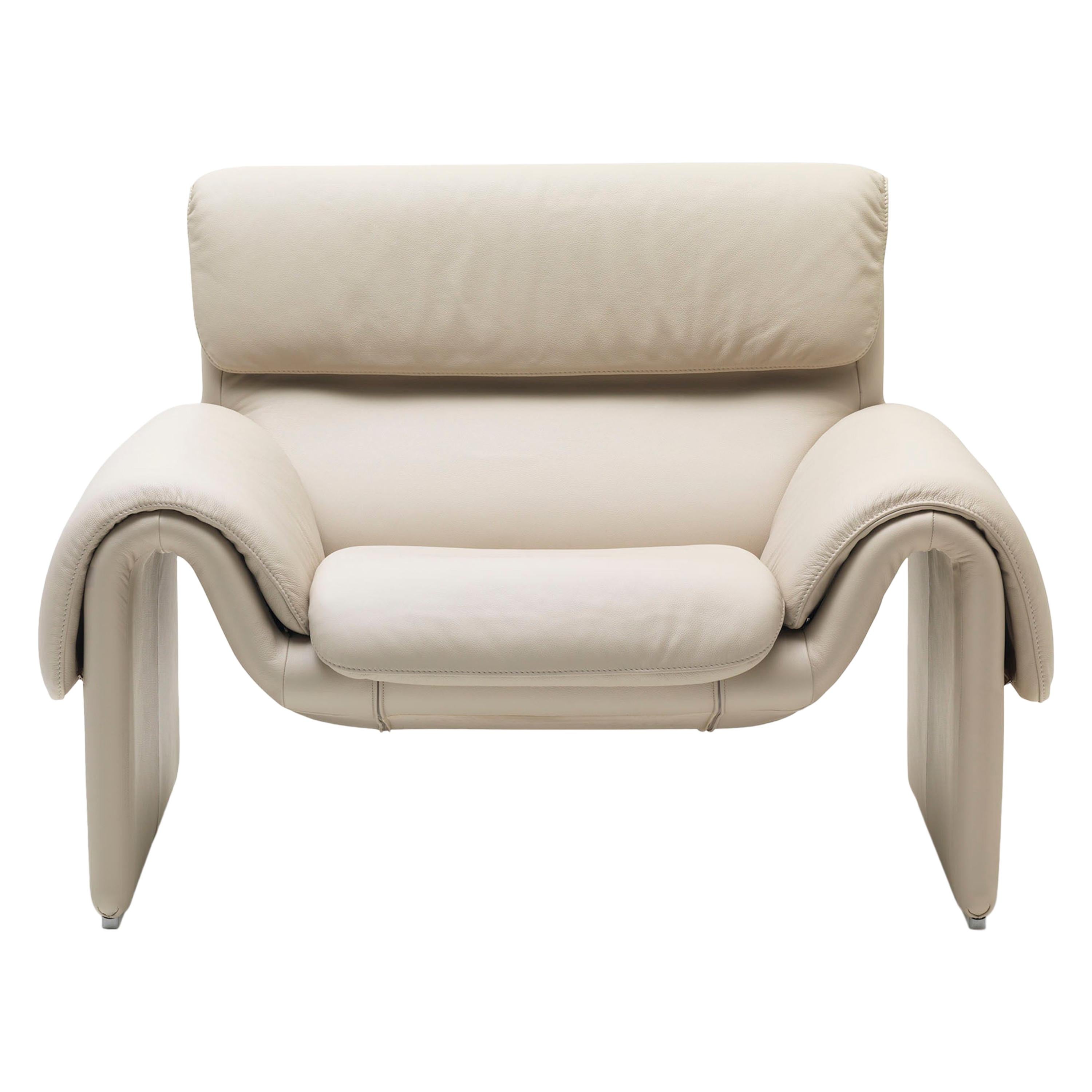 For Sale: White (Offwhite) DS-2011 Bauhaus Leather Armchair by De Sede