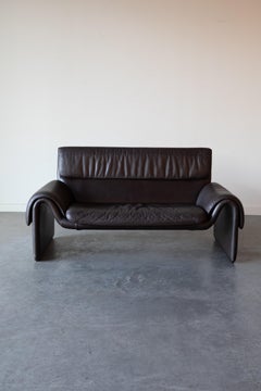 DS-2011 in Brown Leather Sofa by De Sede