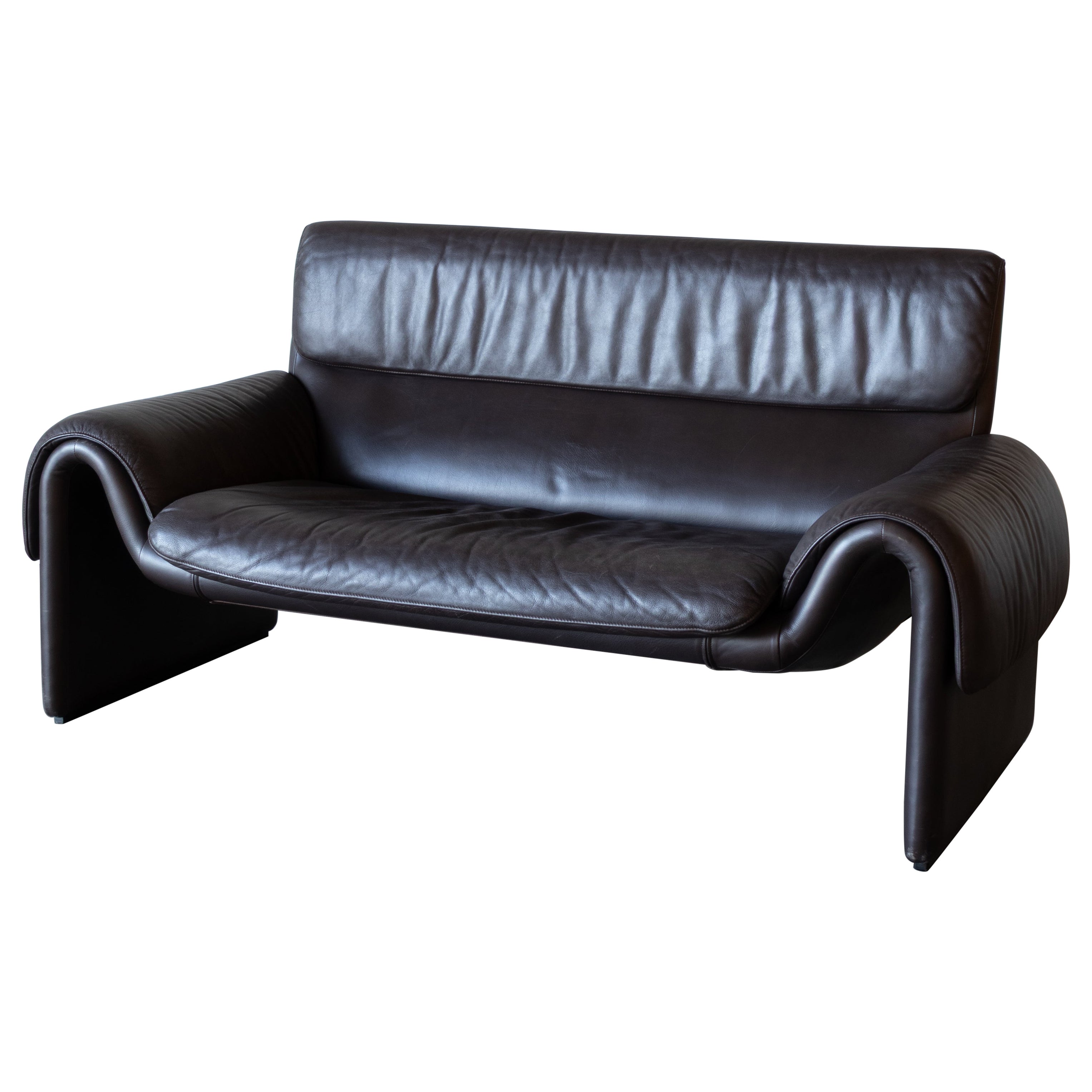 DS-2011 in Brown Leather Sofa by De Sede