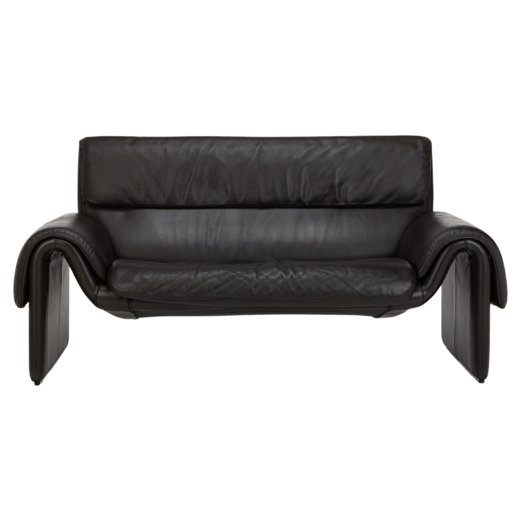 DS-2011 Sofa von De Sede, Sofa aus dunkelbraunem Leder