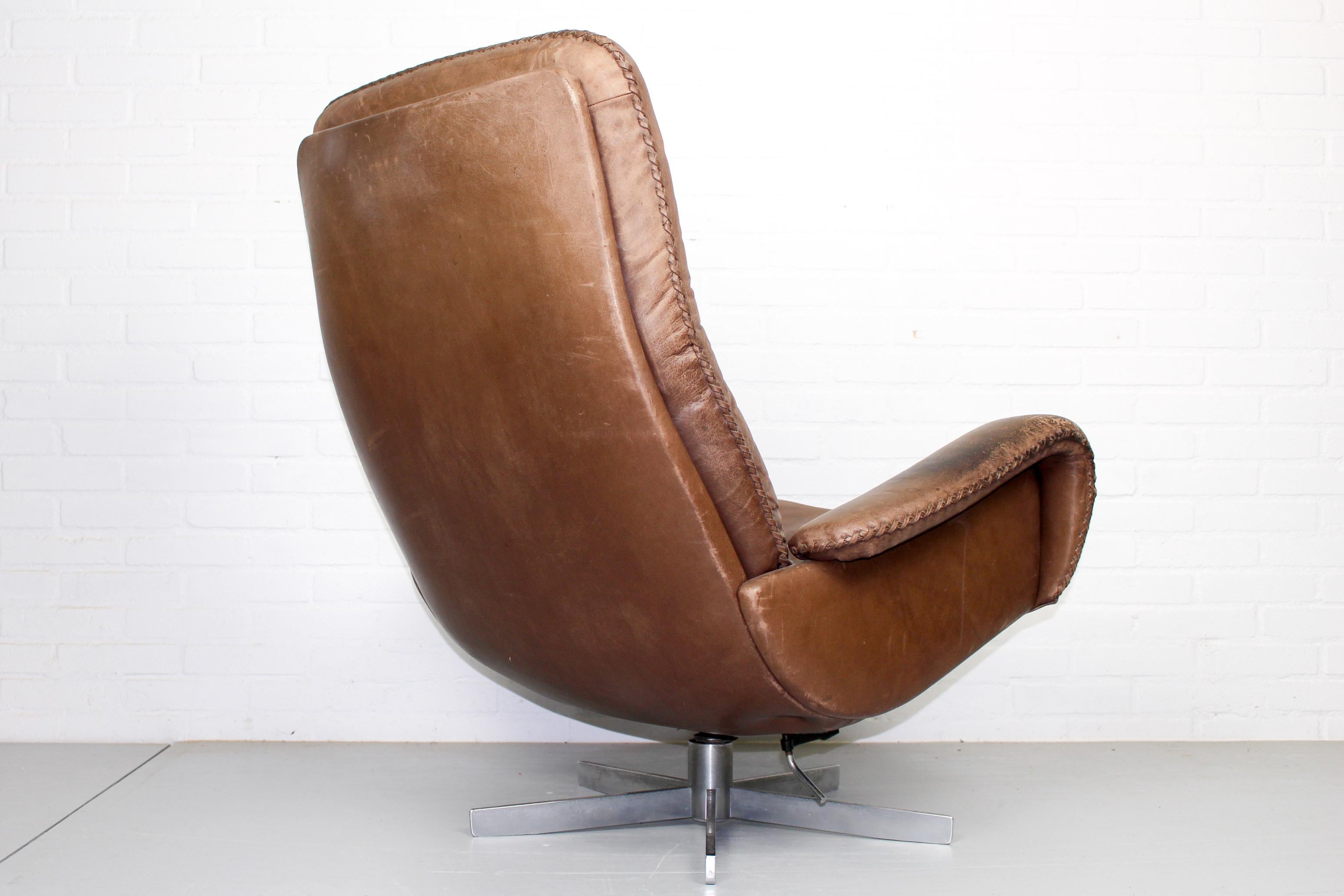 Mid-Century Modern DS-231 De Sede Leather Lounge Chair, 1960s