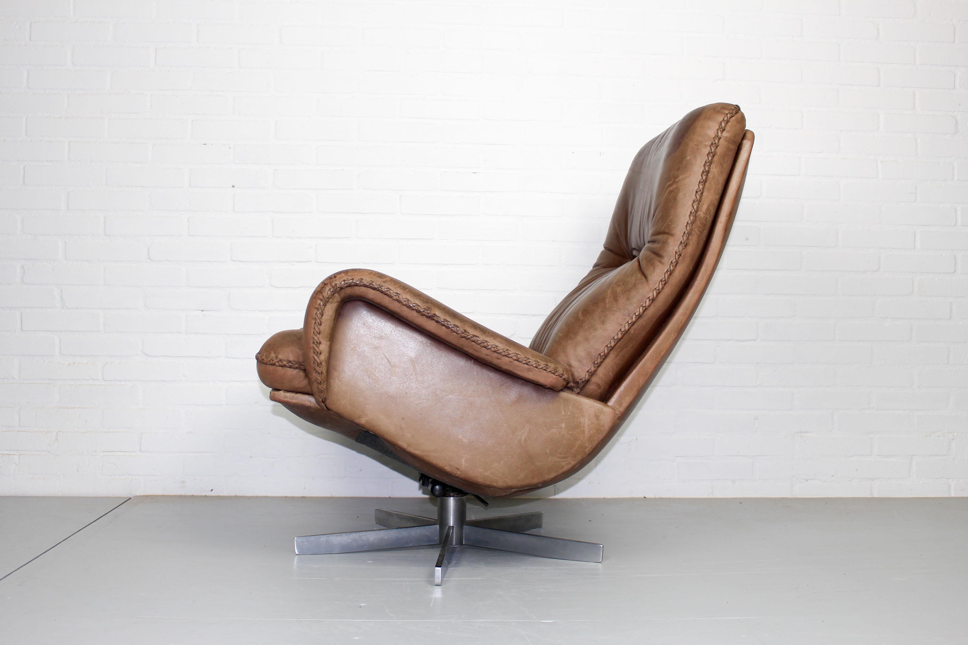 20th Century DS-231 De Sede Leather Lounge Chair, 1960s
