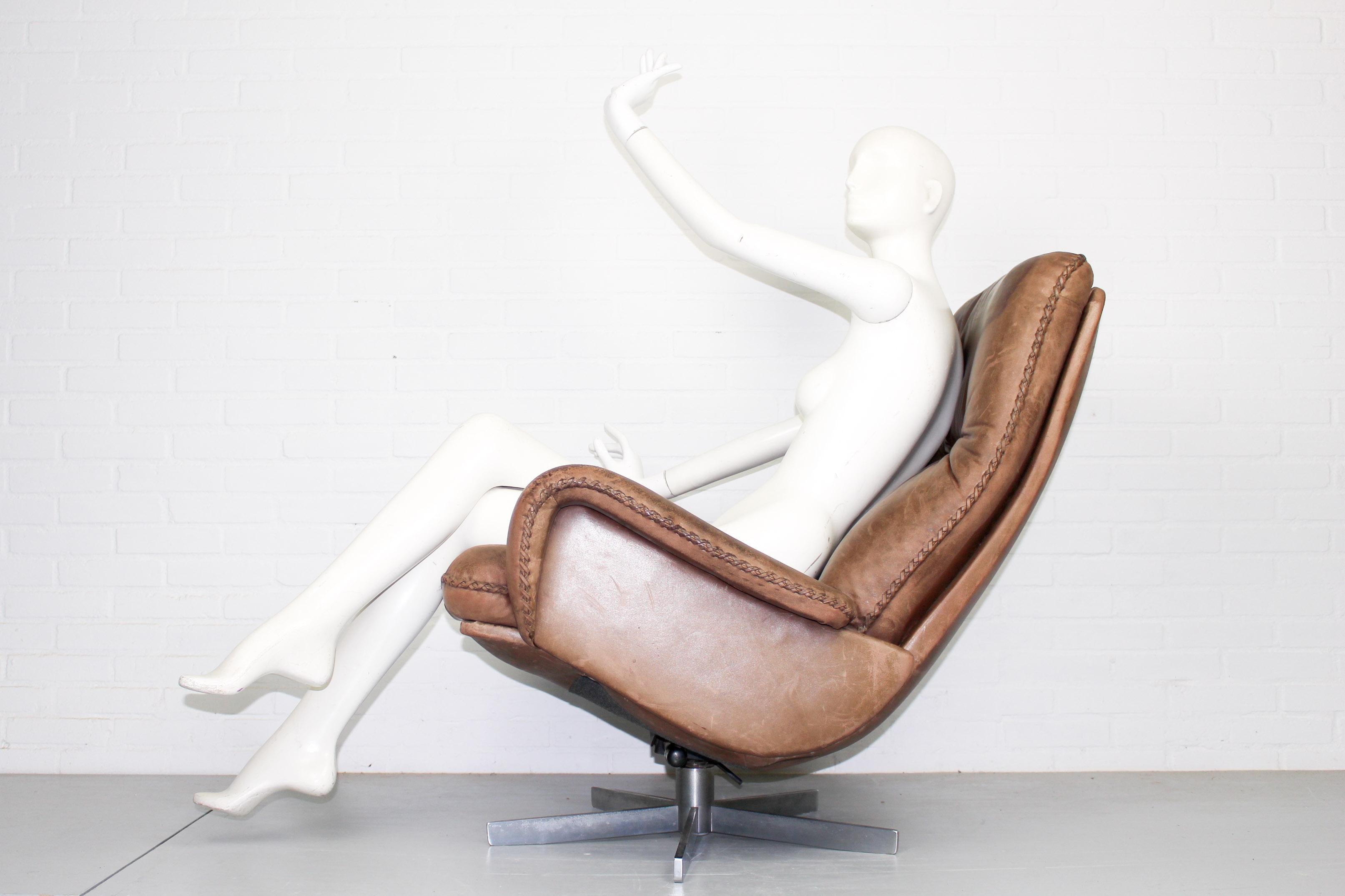 DS-231 De Sede Leather Lounge Chair, 1960s 1