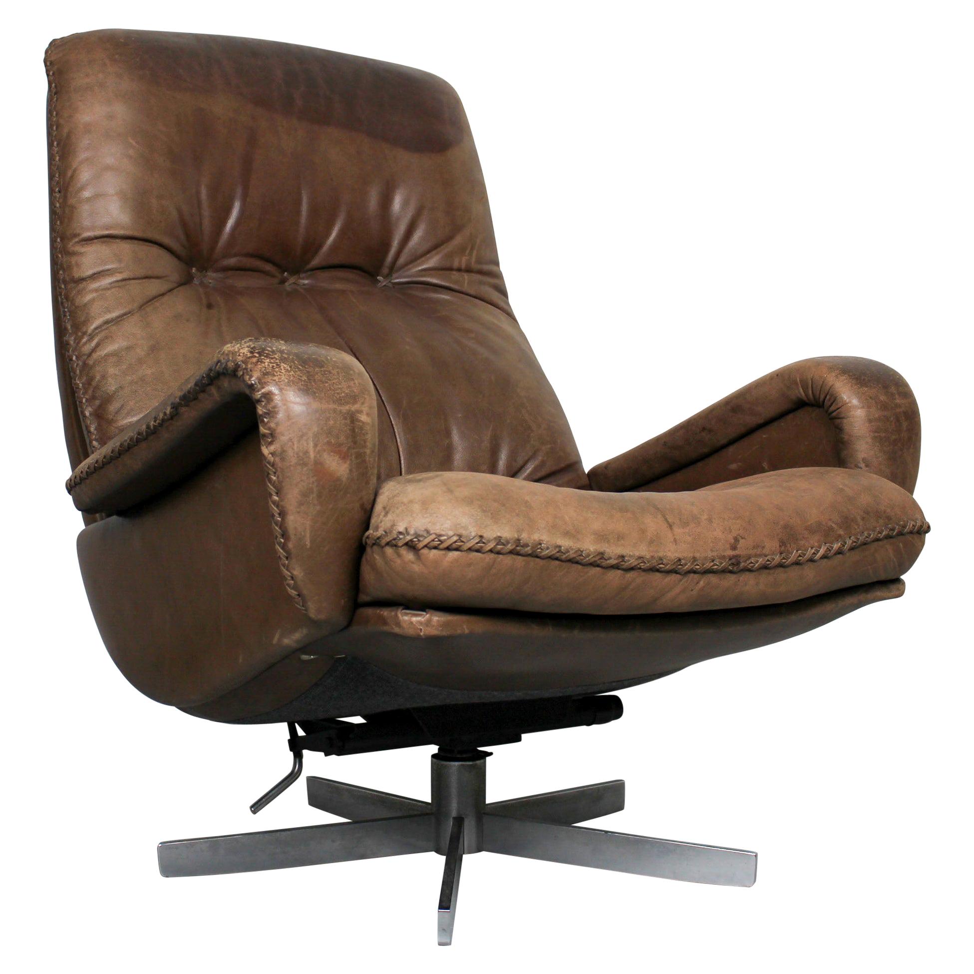 DS-231 De Sede Leather Lounge Chair, 1960s