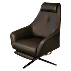 Fauteuil inclinable DS-277/11 en cuir marron de Christian Werner