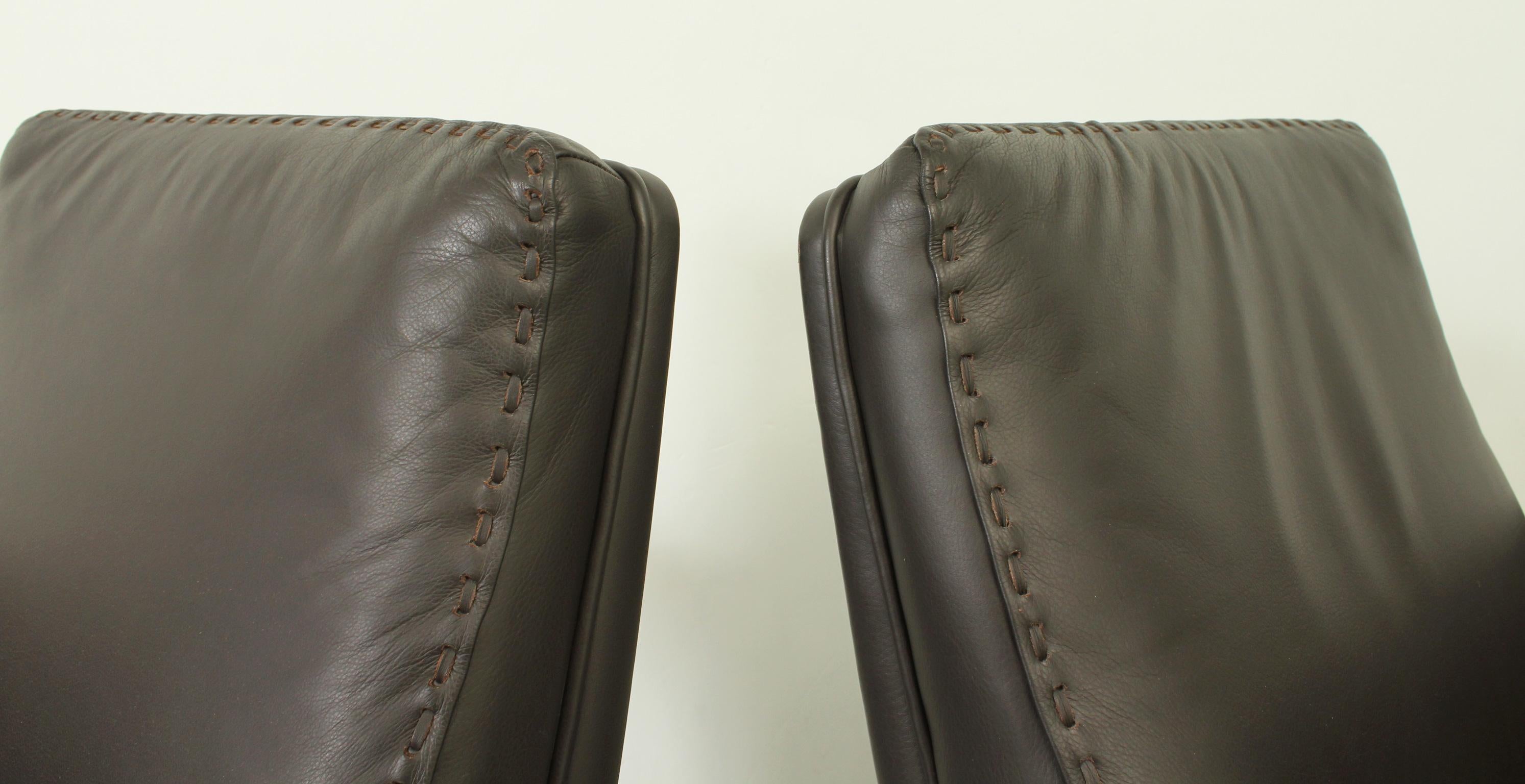 DS 35 Sessel aus braunem Leder von De Sede, Schweiz (Stahl) im Angebot