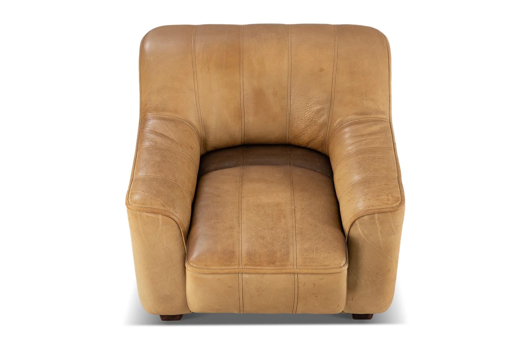 Mid-Century Modern Ds 44 armchair in buffalo leather by desede For Sale