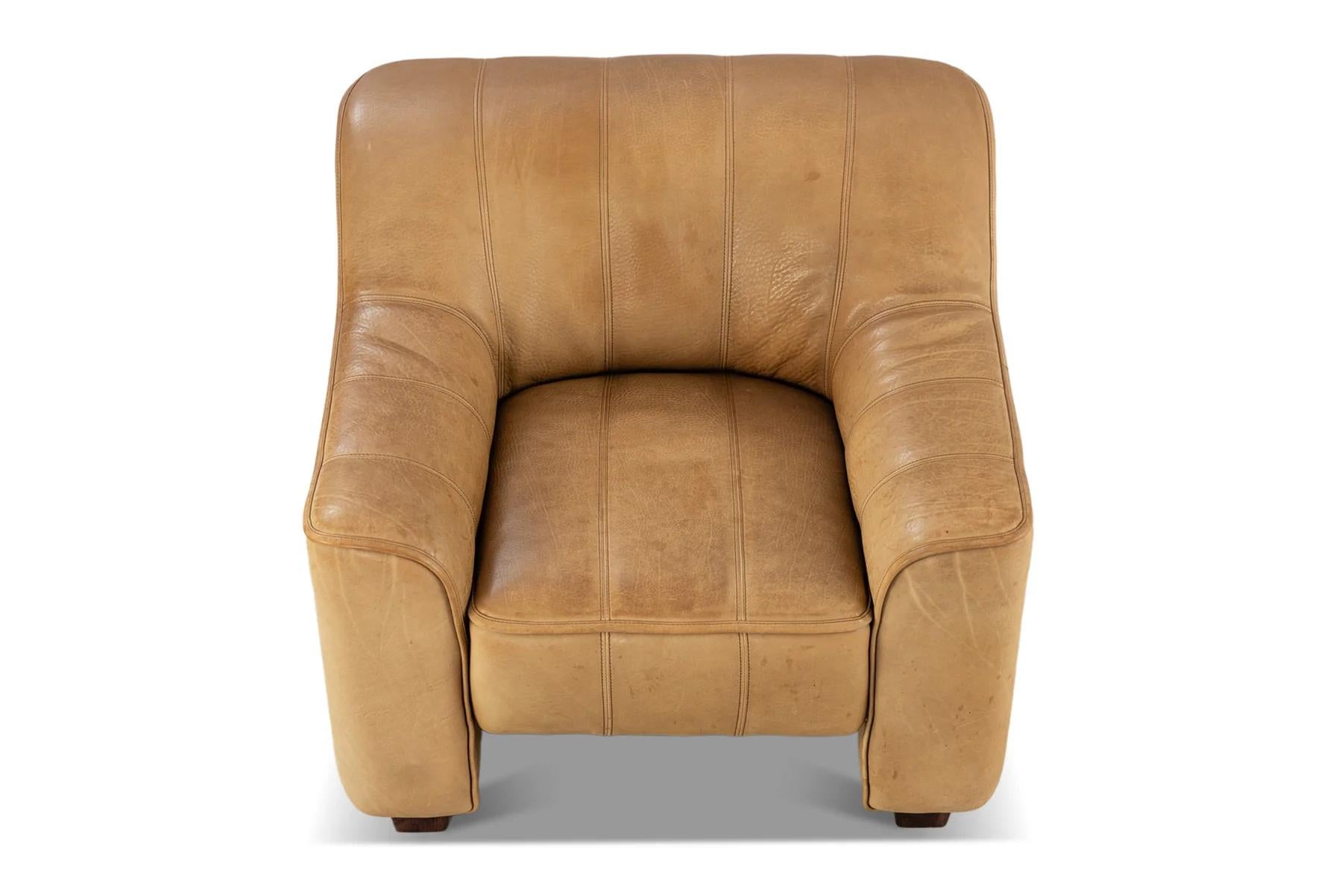 Swiss Ds 44 armchair in buffalo leather by desede For Sale