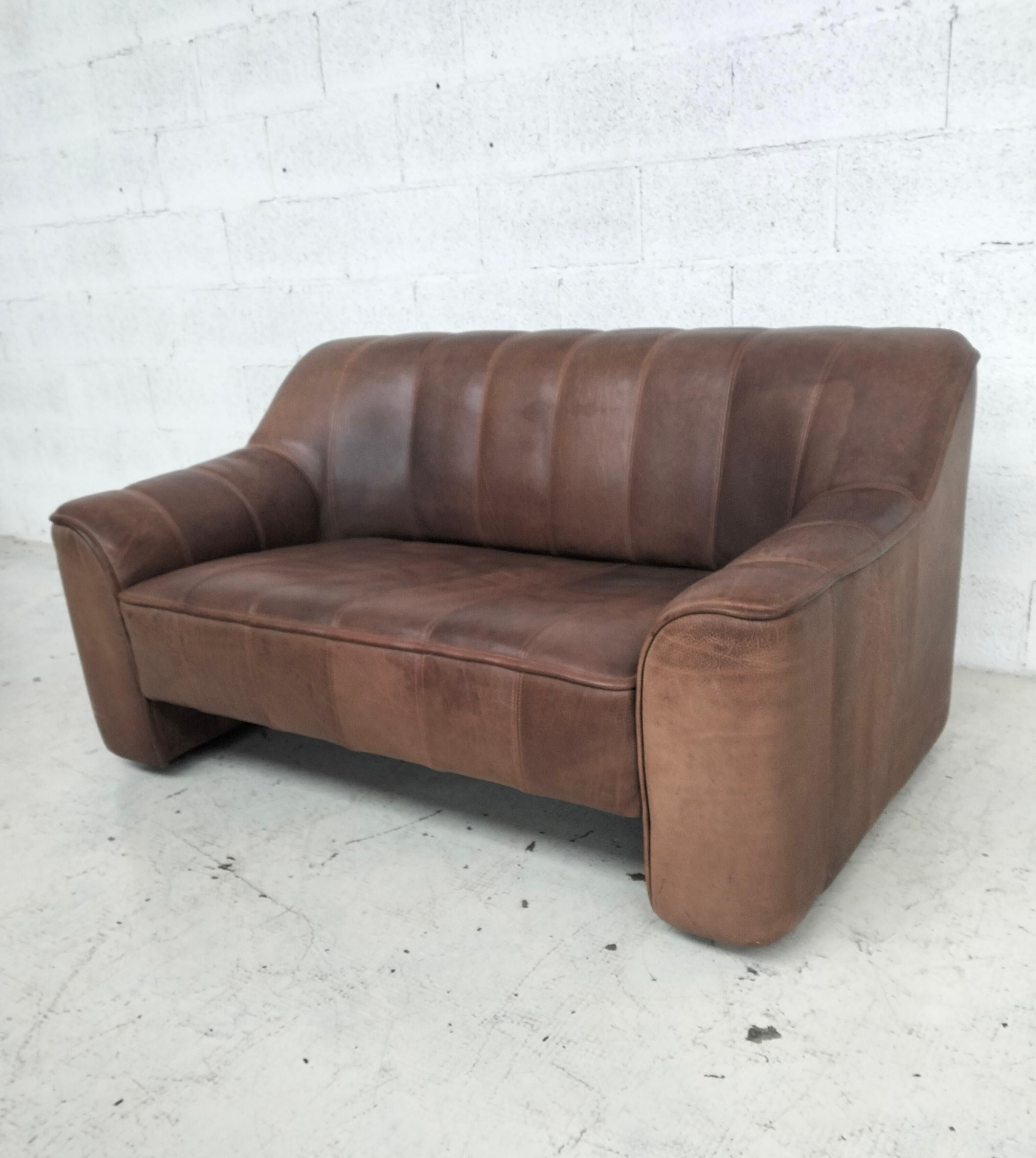 Mid-Century Modern DS 44 buffalo leather sofa by De Sede 1970s For Sale