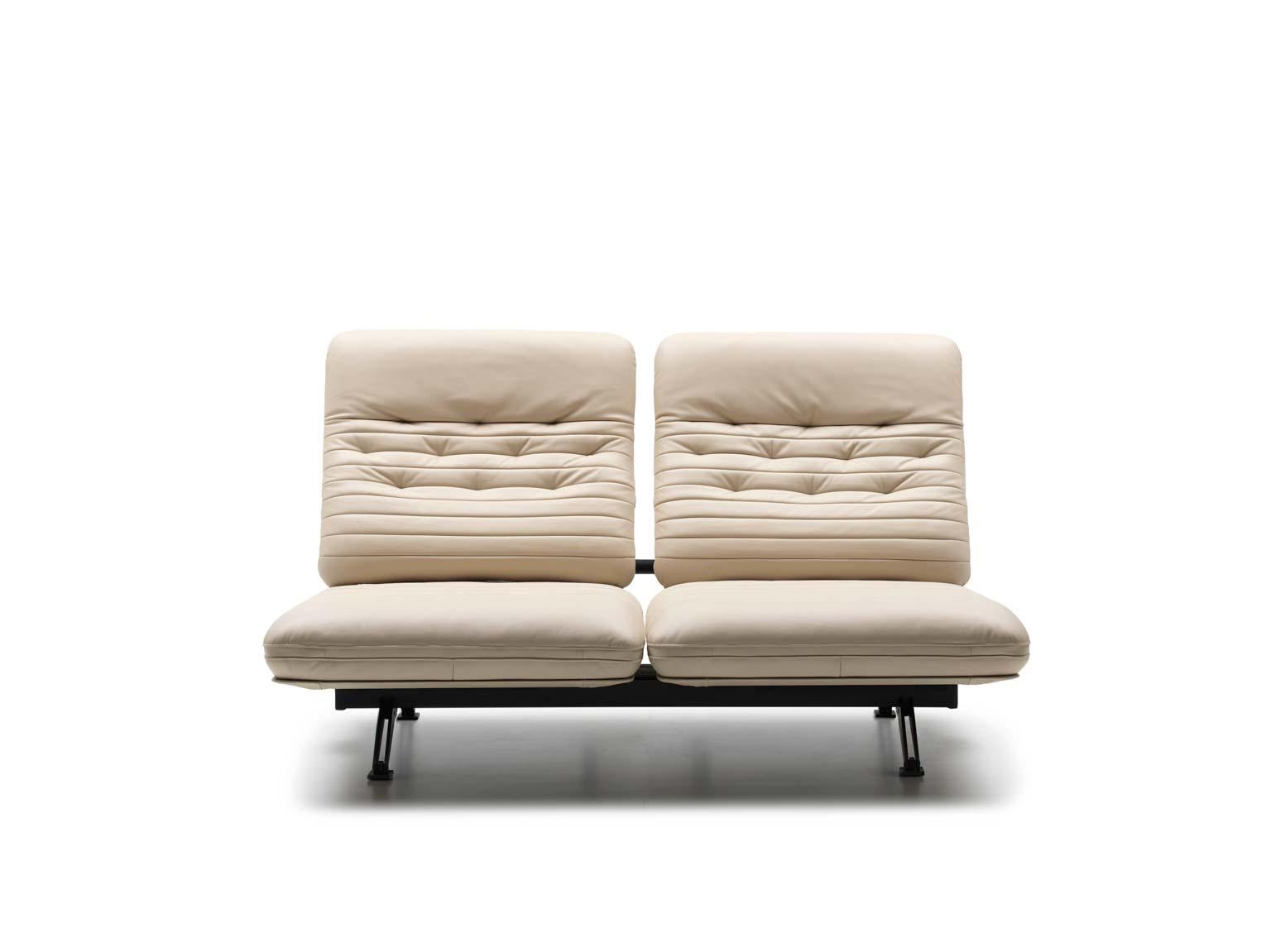 DS-490 Functional Sofa Cream White Leather with Side Table & Cushions by De Sede 7