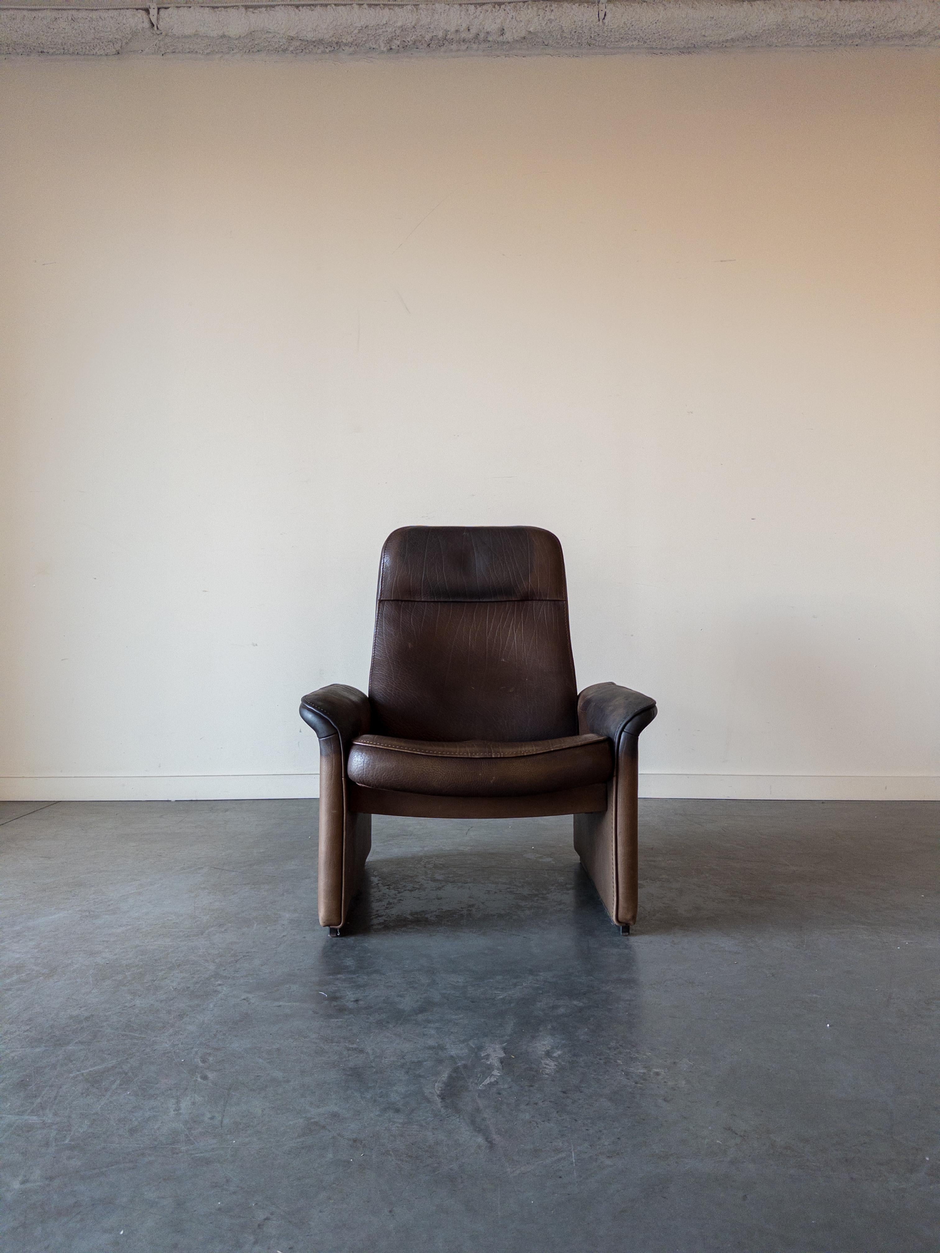 DS-50 Chocolate Brown Chefsessel, Liegestuhl im Zustand „Gut“ im Angebot in New York, NY