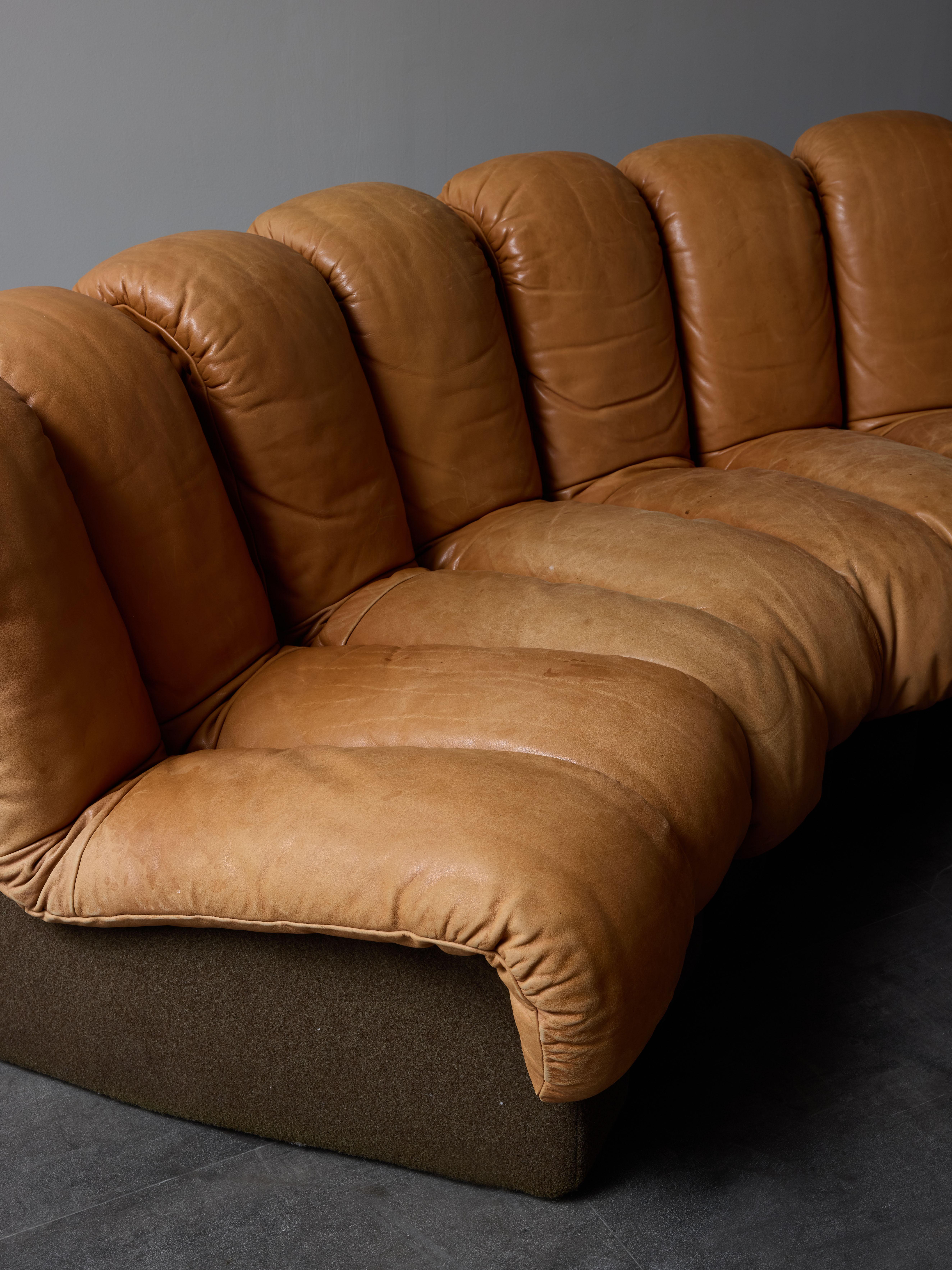 DS-600 Brown Leather Twenty Element Sofa by DeSede 2