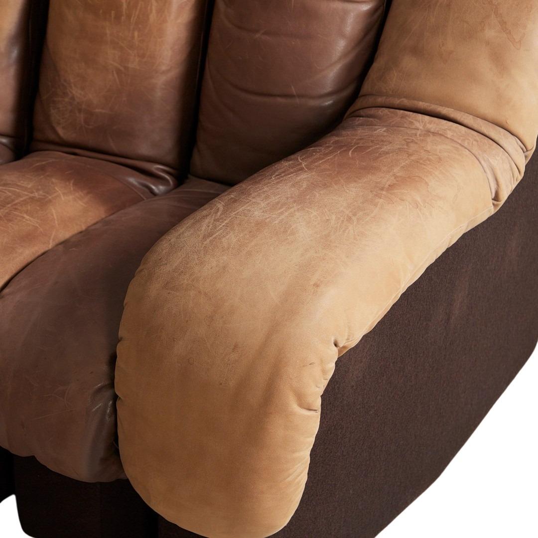 Leather 'DS-600'/'Snake' sofa by Eleanora Peduzzi-Riva, De Sede