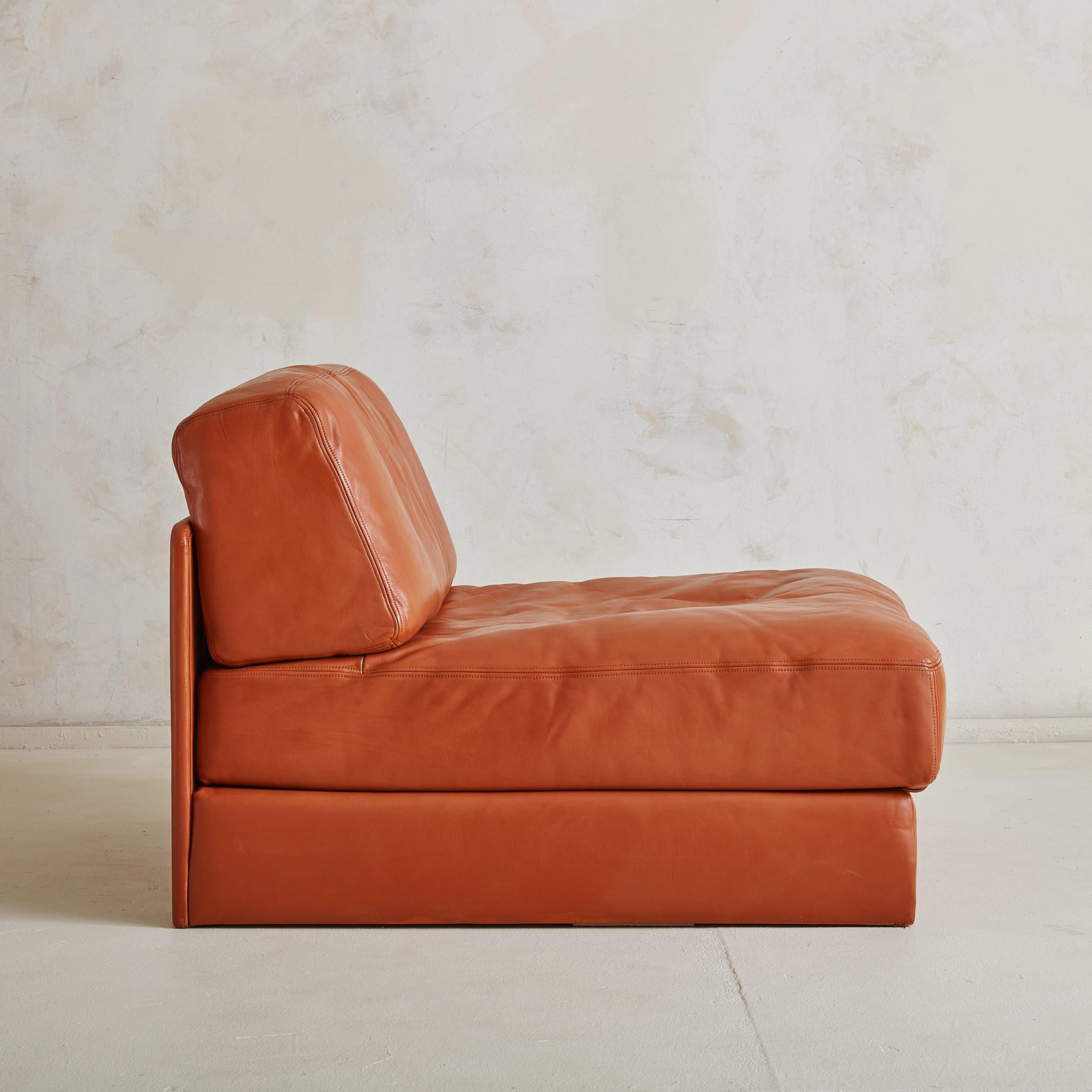 Der lederne Loungesessel 