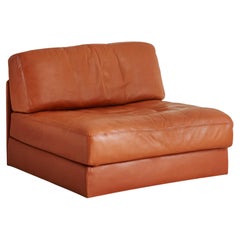 ‘DS-76/107’ Cognac Leather Convertible Lounge Chair by De Sede, Switzerland
