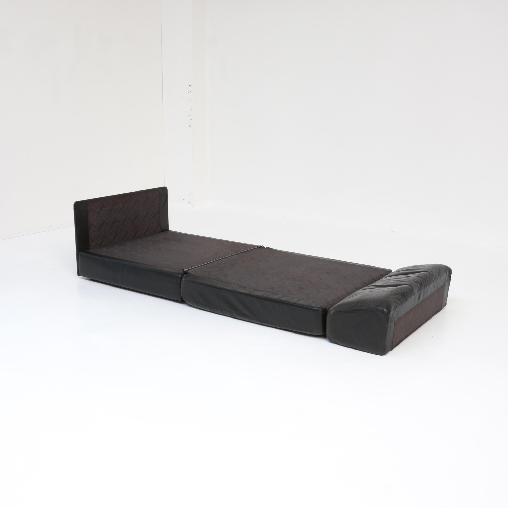 DS 76 De Sede Black Leather Modular Sofa Set 11