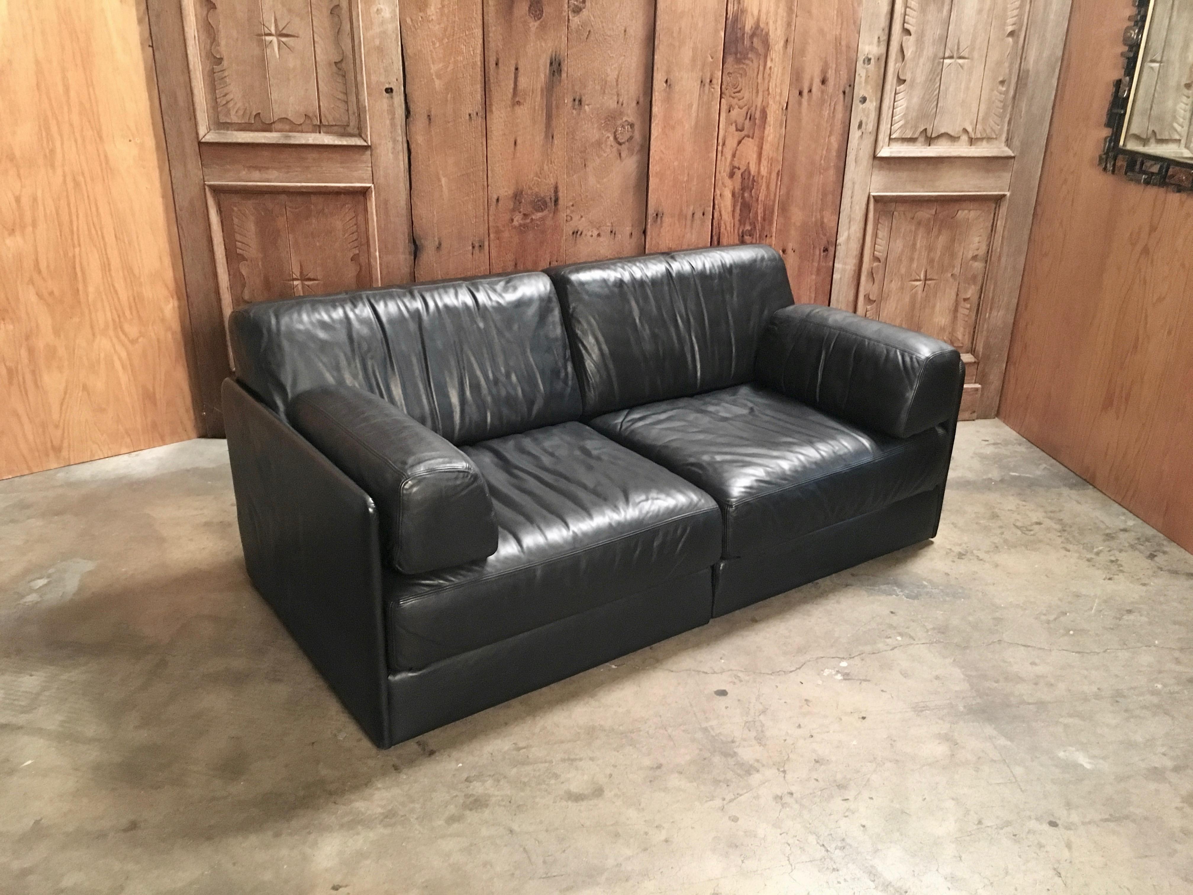 Mid-Century Modern DS 76, De Sede Leather Sofa