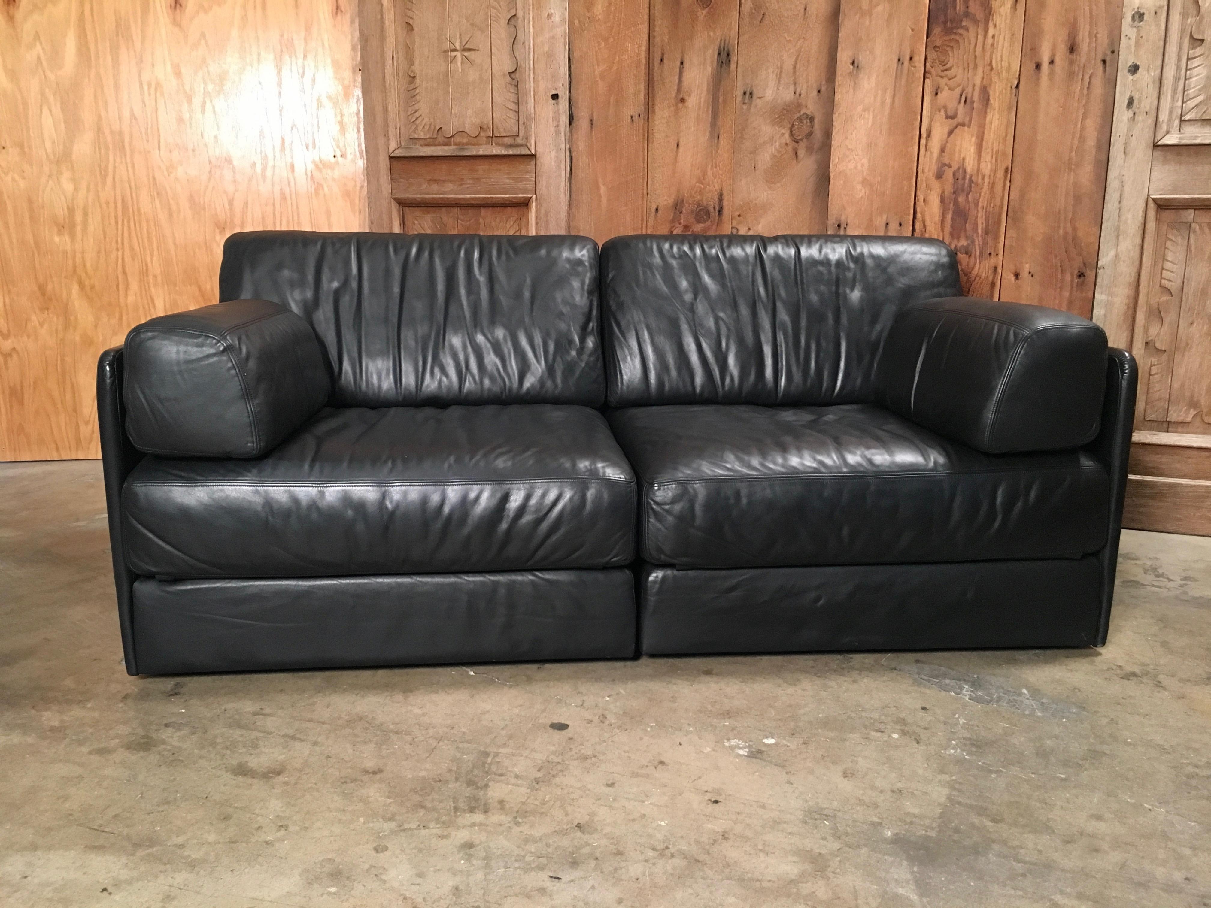 Swiss DS 76, De Sede Leather Sofa