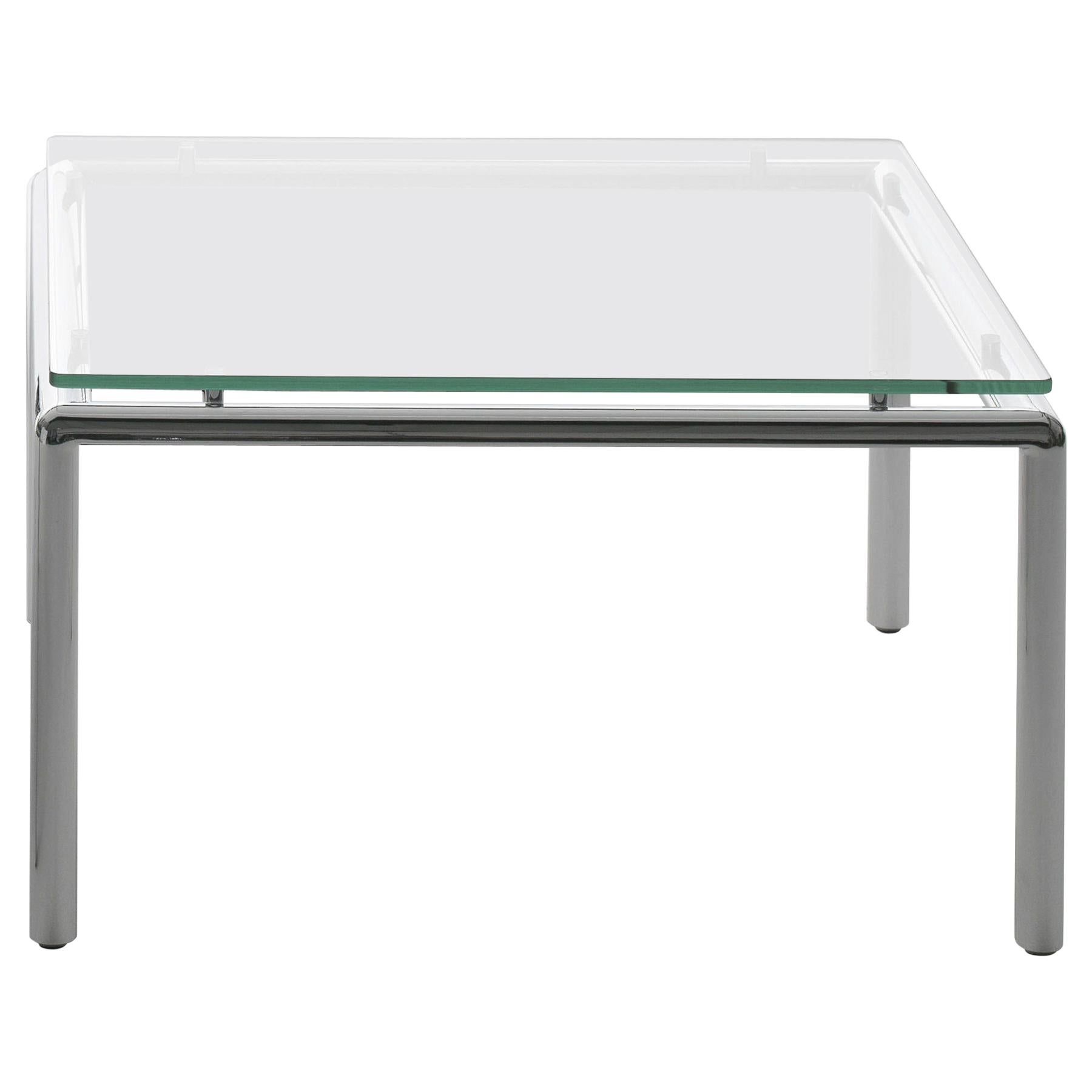 DS-9075 Bauhaus Stainless Steel and Glass Side Table by De Sede For Sale