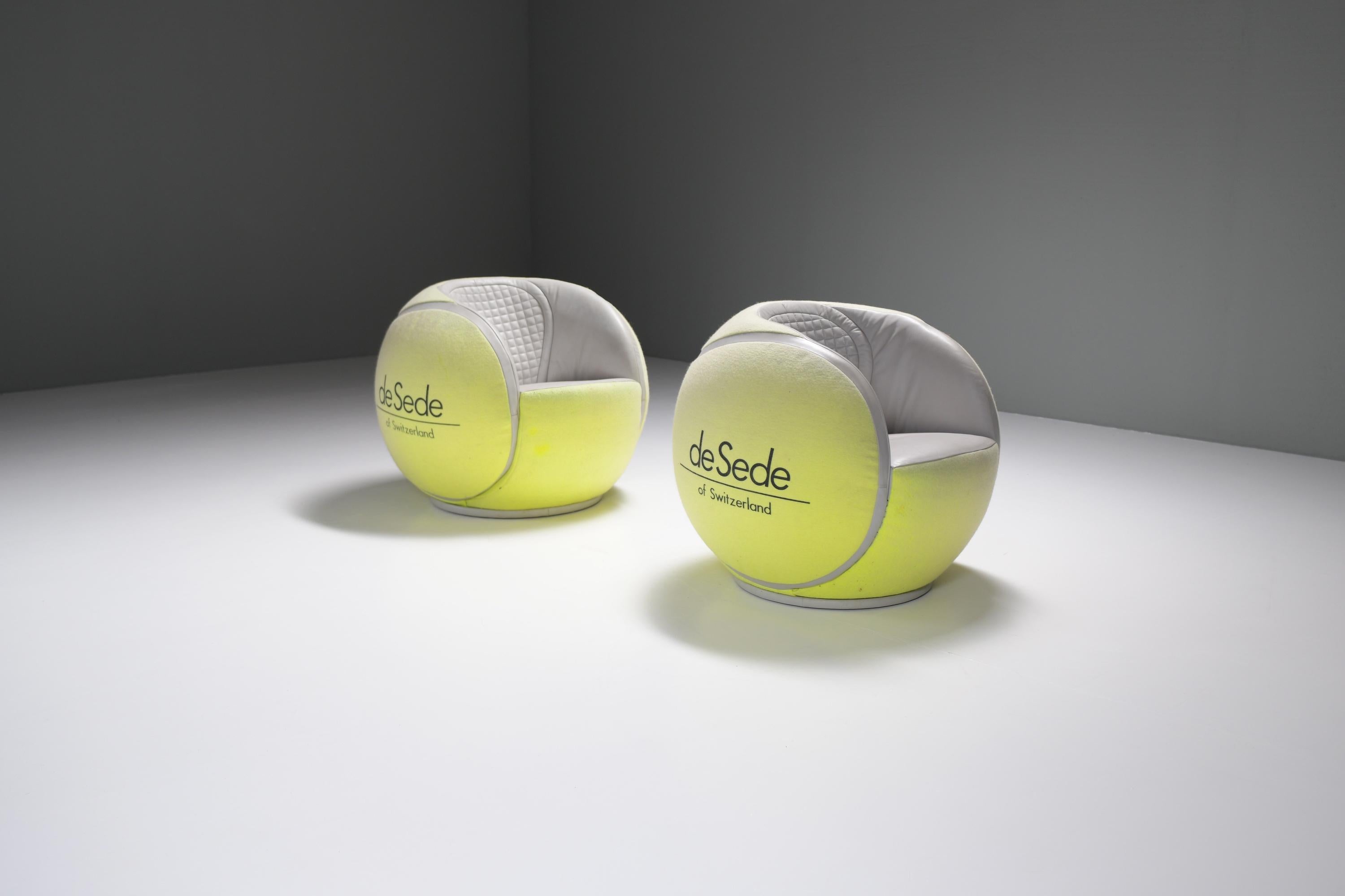Ds 9100/01 tennis ball chairs by De Sede Swiss for WTA Zurich Open in 1985. For Sale 1