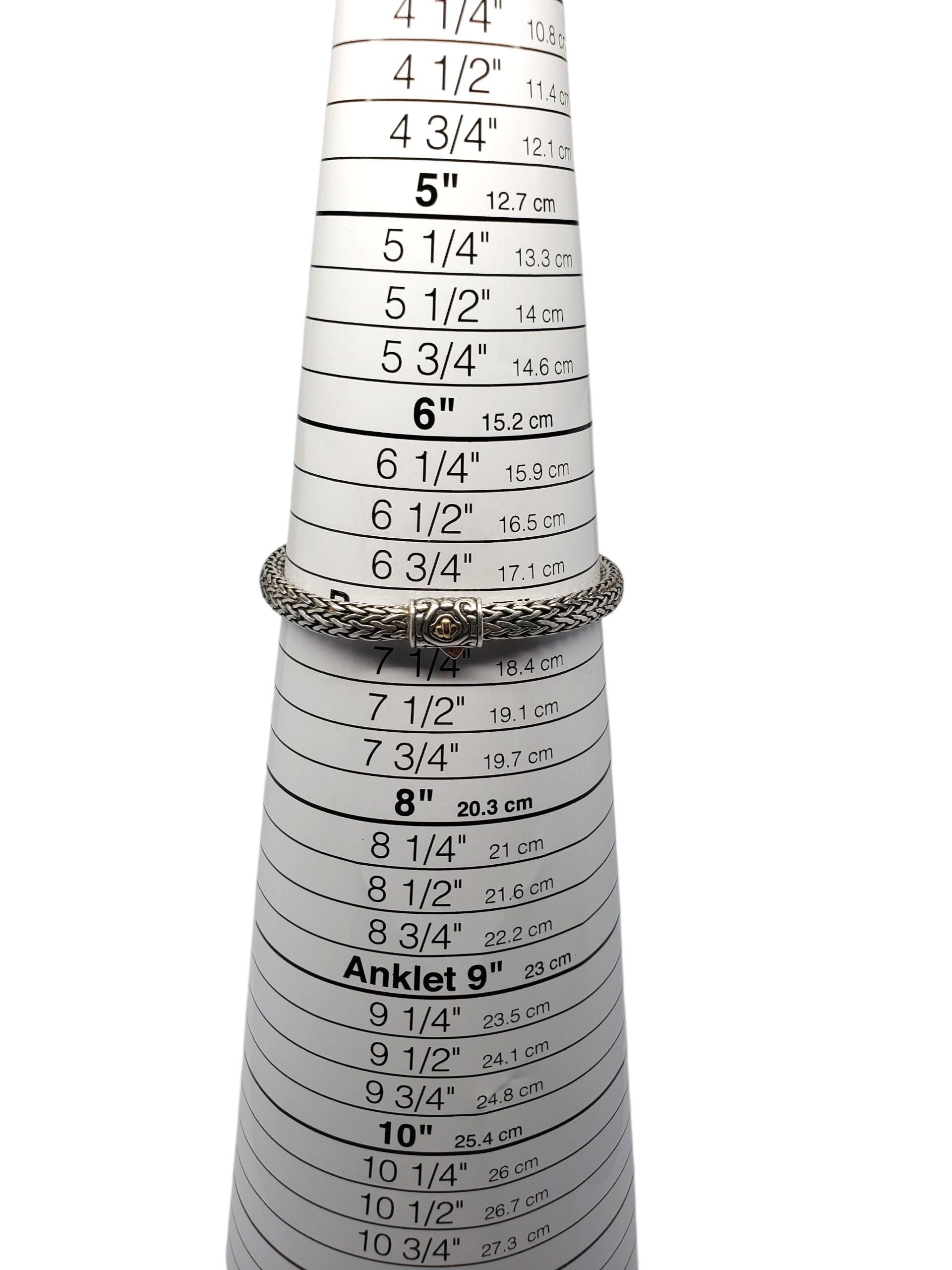 Contemporaneo DS Bracciale a maglie in argento 925 e oro giallo 18KY intrecciate #23626 in vendita