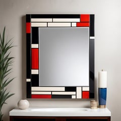 DS Wall Mirror Inspired by De Stijl, Handcrafted by Artisanal