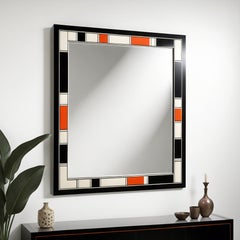 DS Wall Mirror Inspired by De Stijl, Handcrafted by Artisanal