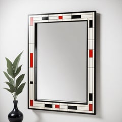 DS Wall Mirror Inspired by De Stijl, Handcrafted by Artisanal