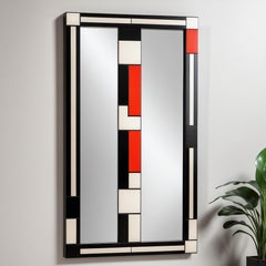 DS Wall Mirror Inspired by De Stijl, Handcrafted by Artisanal