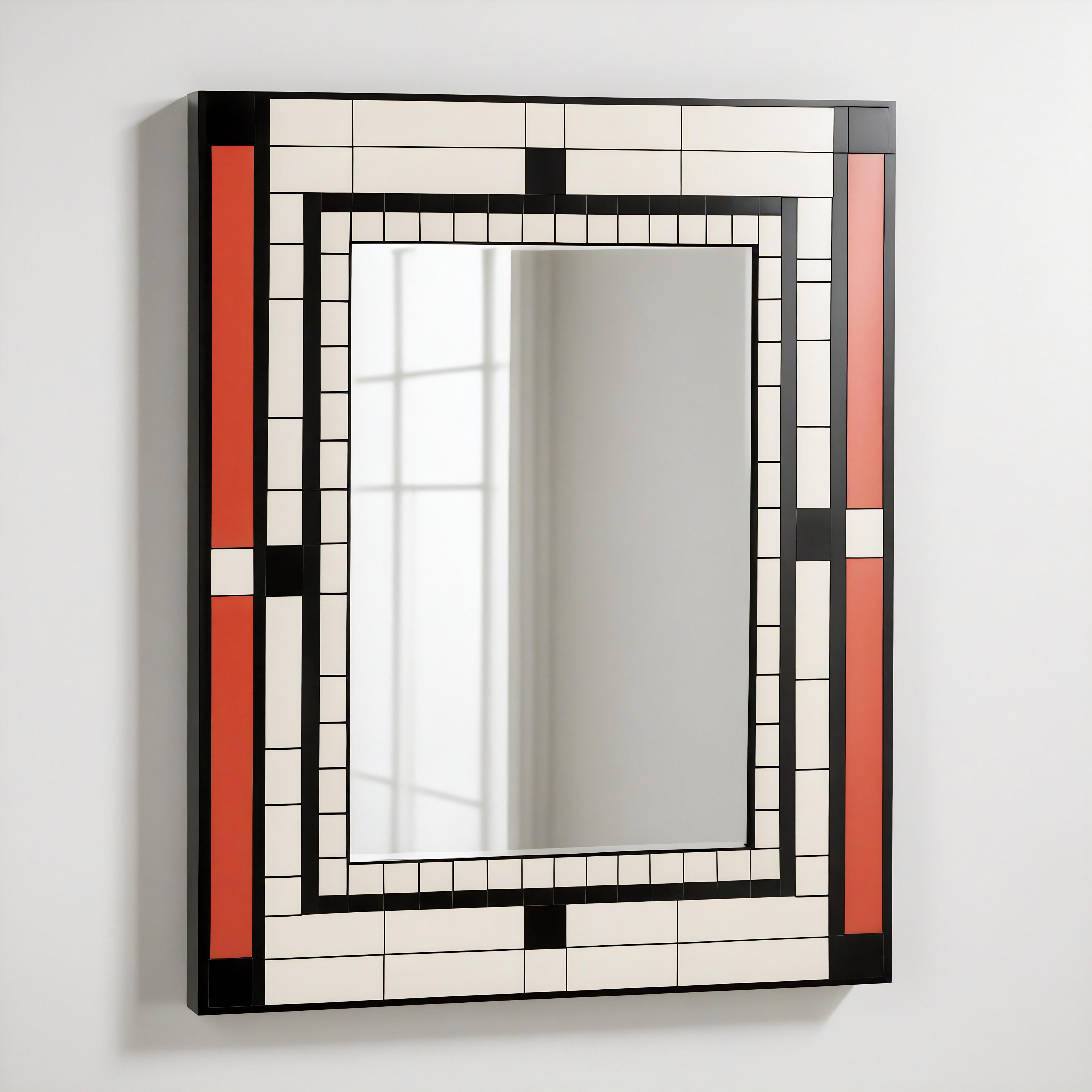 Eleva il tuo A Space con un'Eleganza senza tempo

Trasforma i tuoi interni con la bellezza accattivante del nostro specchio da parete di ispirazione De Stijl, una squisita fusione di artigianato tradizionale e raffinatezza moderna. Progettato per