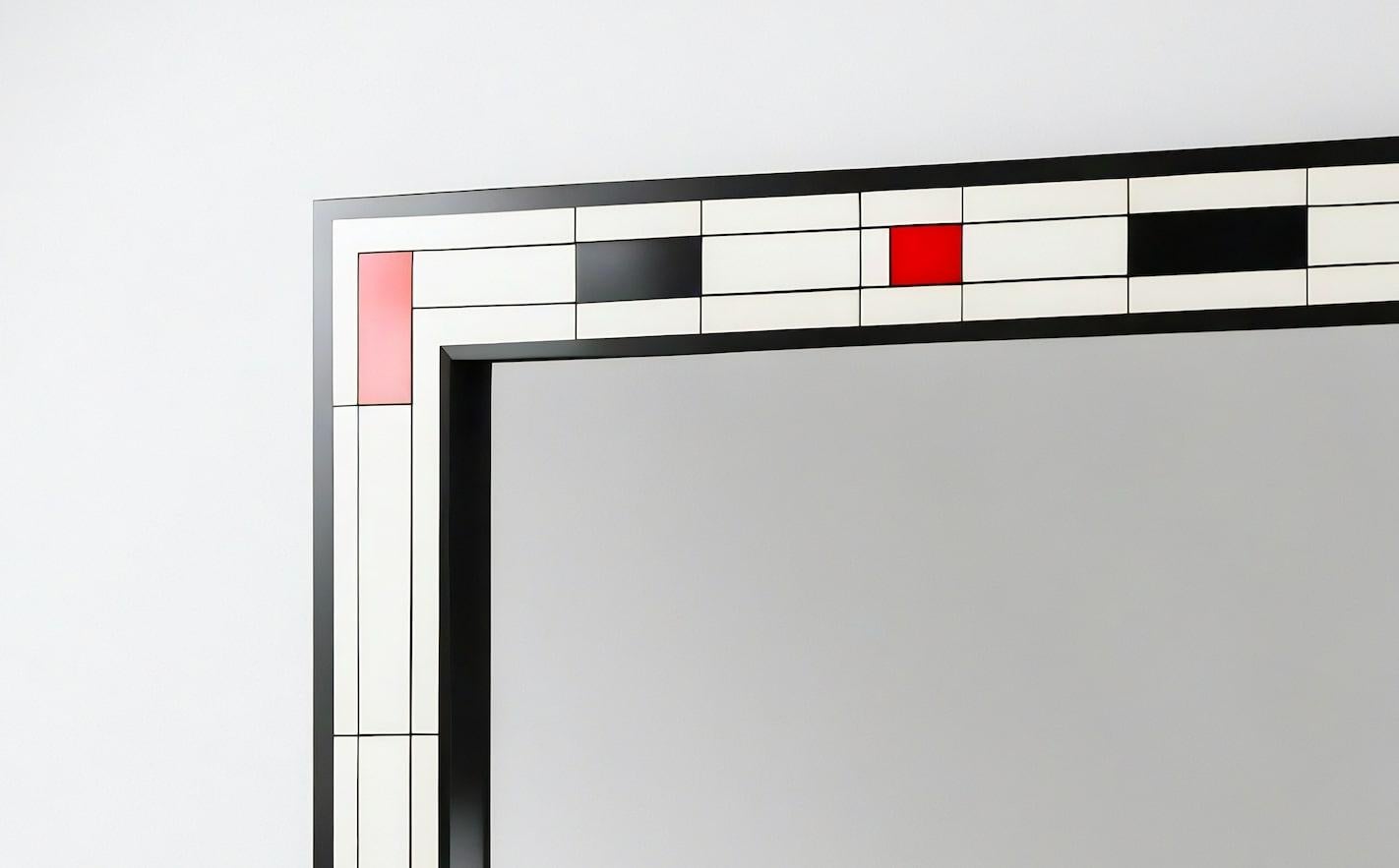 Indien Miroir mural inspiré par De Stijl, fabriqué à la main par Artisanal en vente