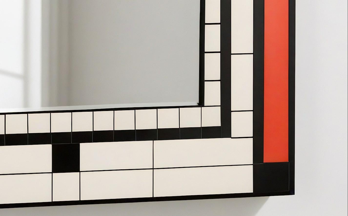 Resina Specchio da parete DS ispirato a De Stijl, realizzato a mano da Artisanal in vendita