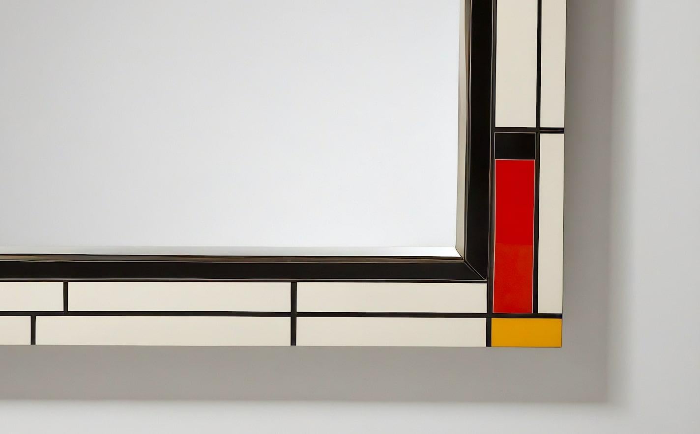Espejo de Pared DS Inspirado en De Stijl, Hecho a Mano por Artesanos Madera en venta