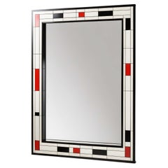 Specchio da parete DS ispirato a De Stijl, realizzato a mano da Artisanal