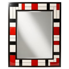 DS Wall Mirror Inspired by De Stijl, Handcrafted by Artisanal