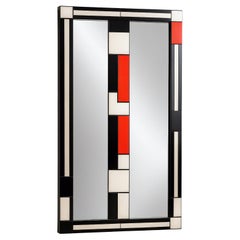 Miroir mural inspiré par De Stijl, fabriqué à la main par Artisanal