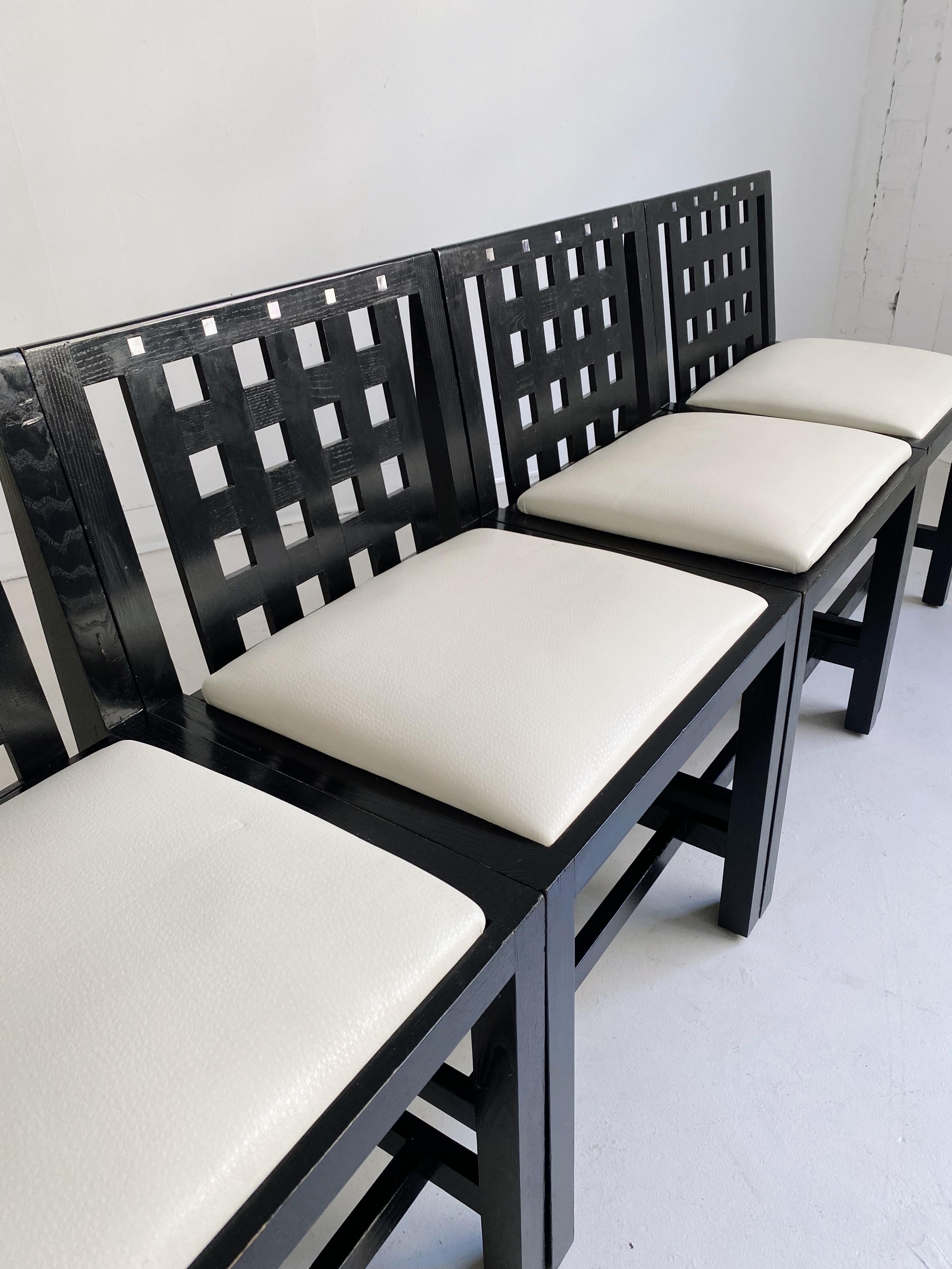 DS1 Table & 4 DS3 Chairs Dining Set by Charles Rennie Mackintosh for Cassina 4