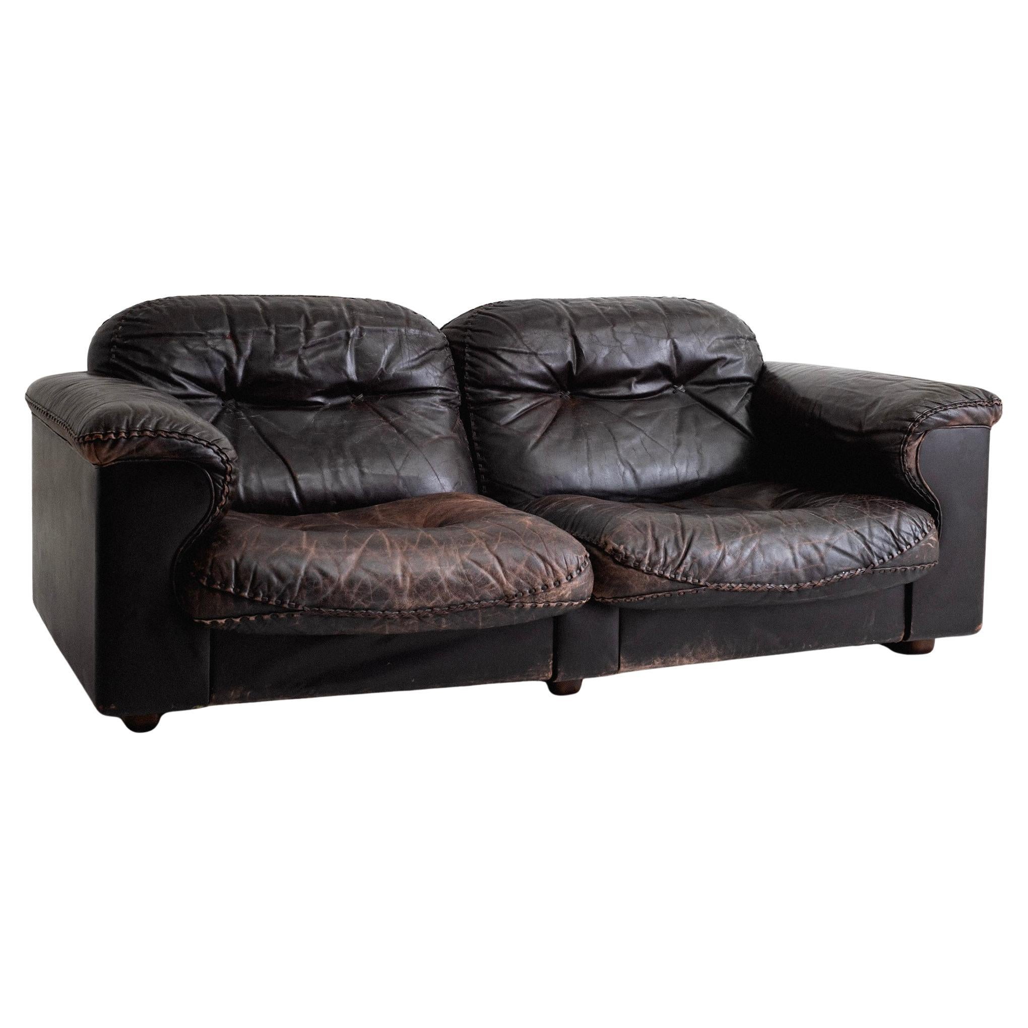 "Ds101" Leather Sofa by De Sede, 1970s For Sale