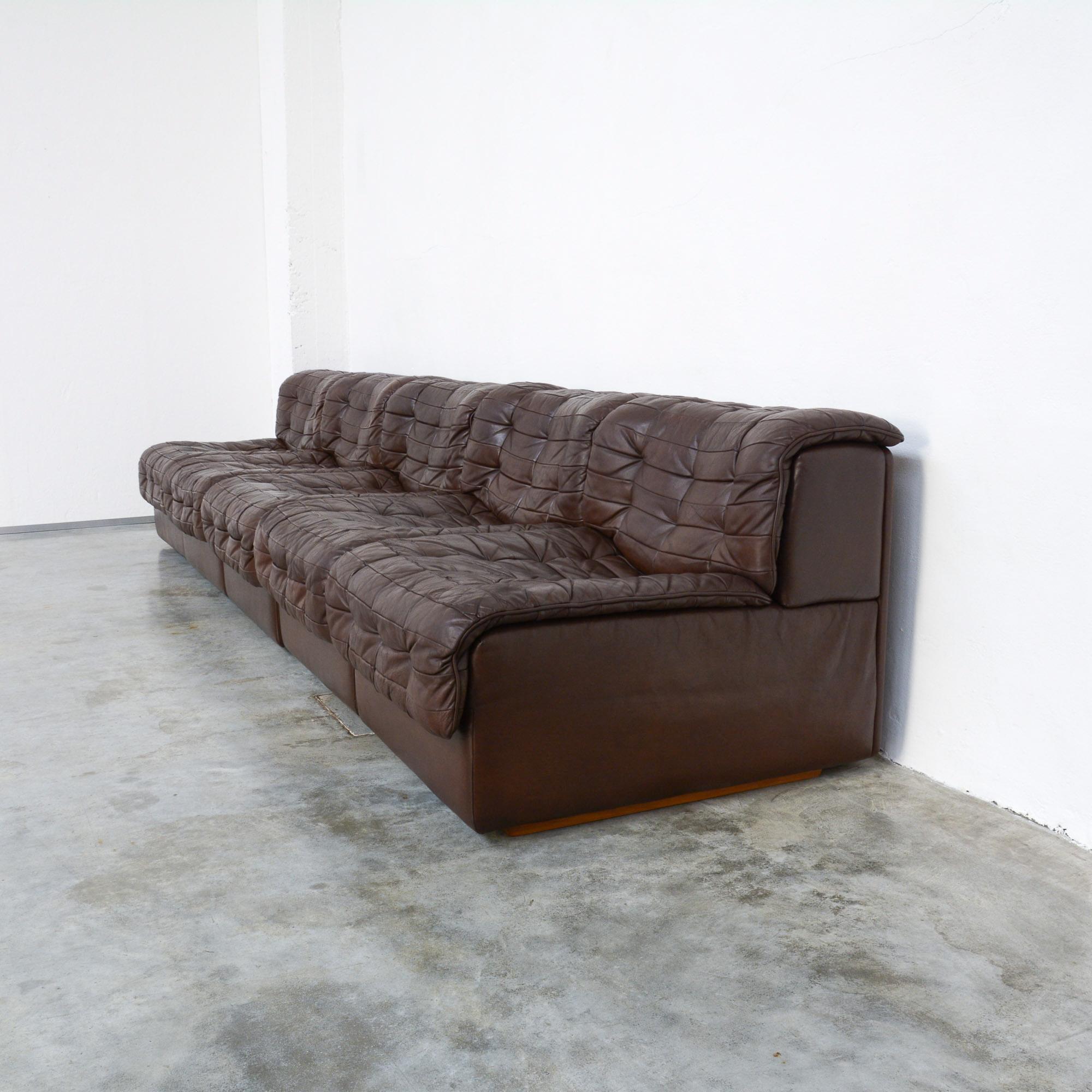Swiss DS11 Modular Leather Sofa by De Sede